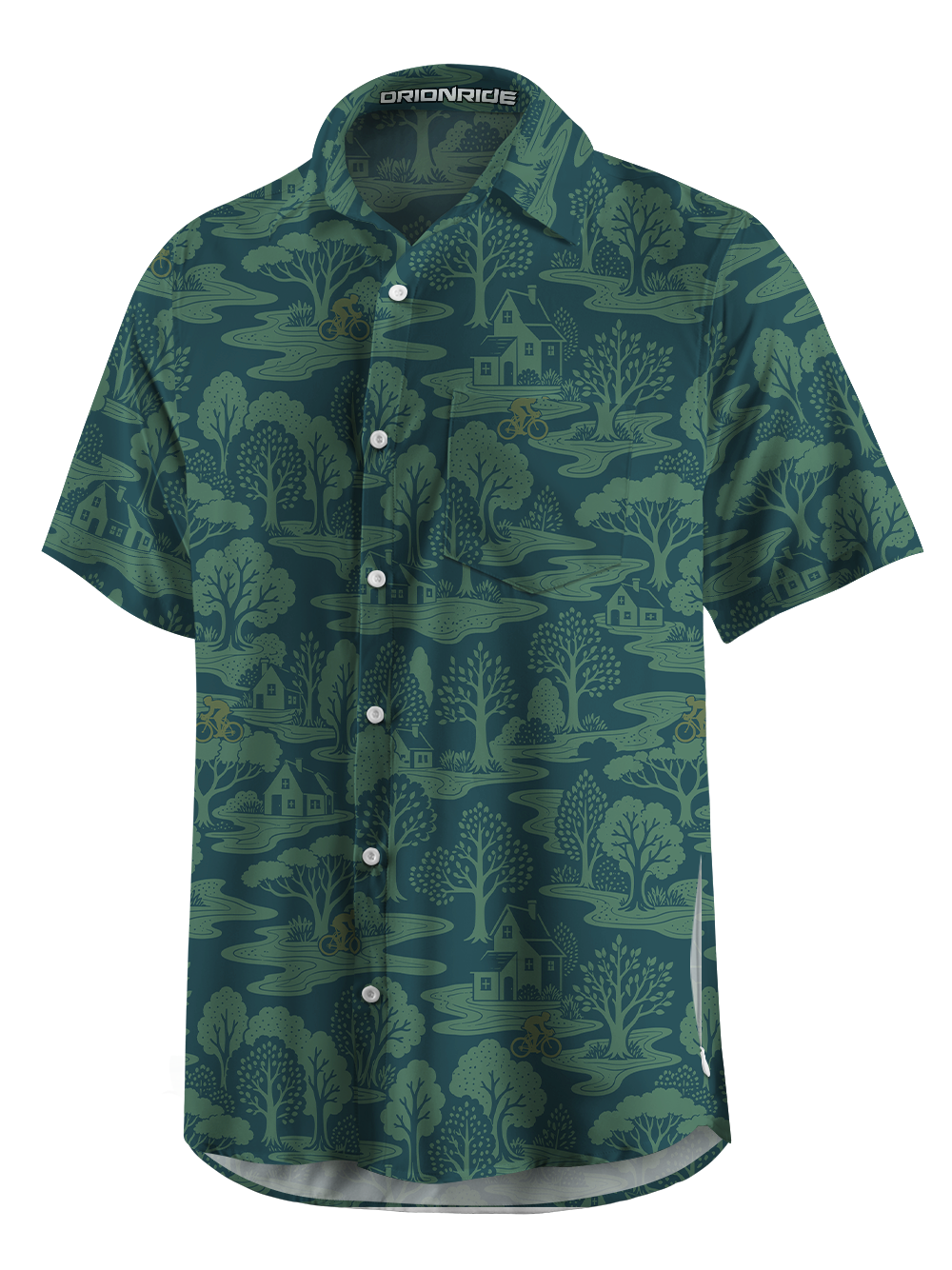 Orionride Countryside Reverie Zipper Pockets Ultra Lightweight Short Sleeves Gravel Shirt