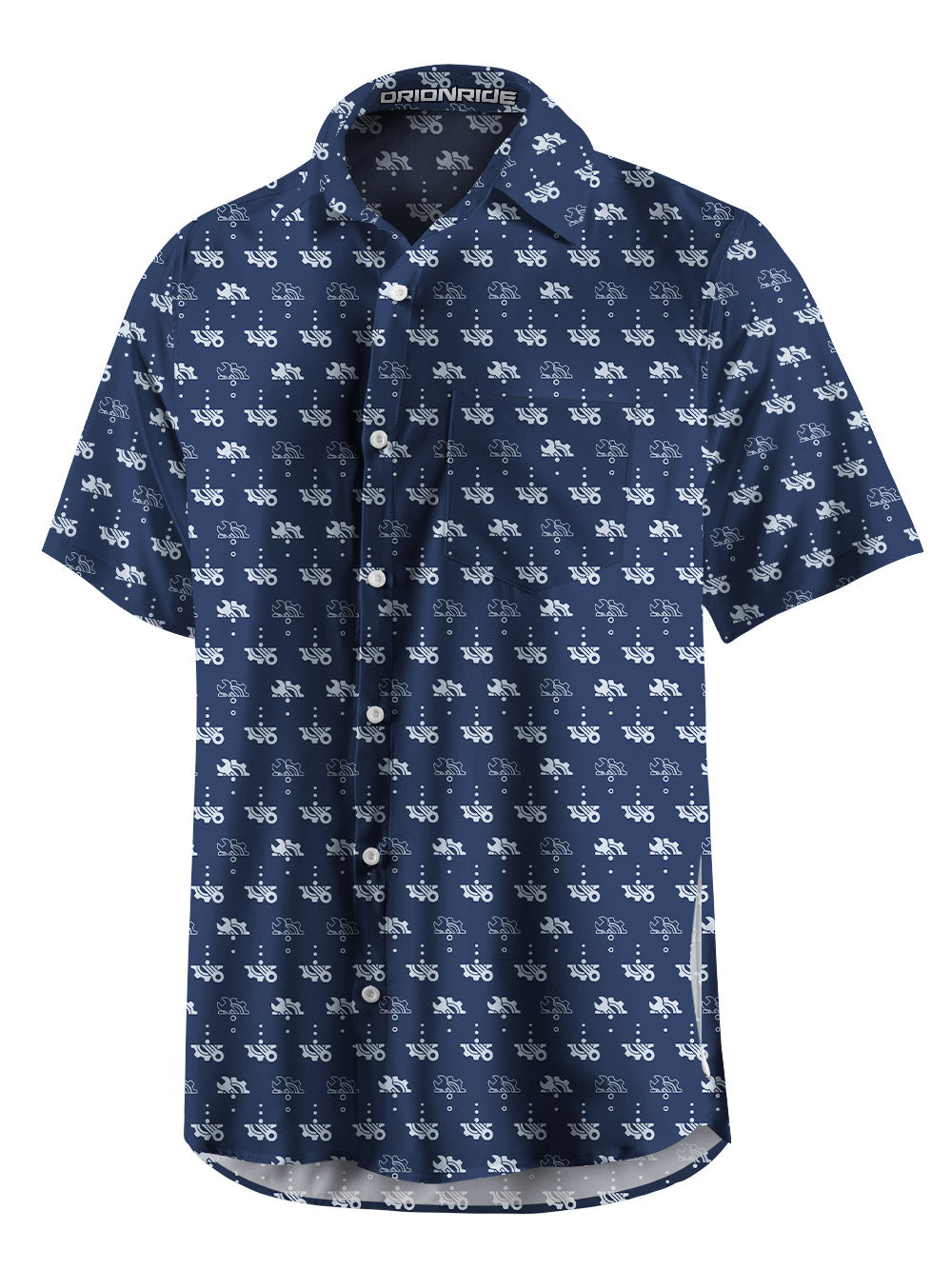 Orionride Virtual And Real Gears Zipper Pockets Ultra Lightweight Short Sleeves Gravel Shirt