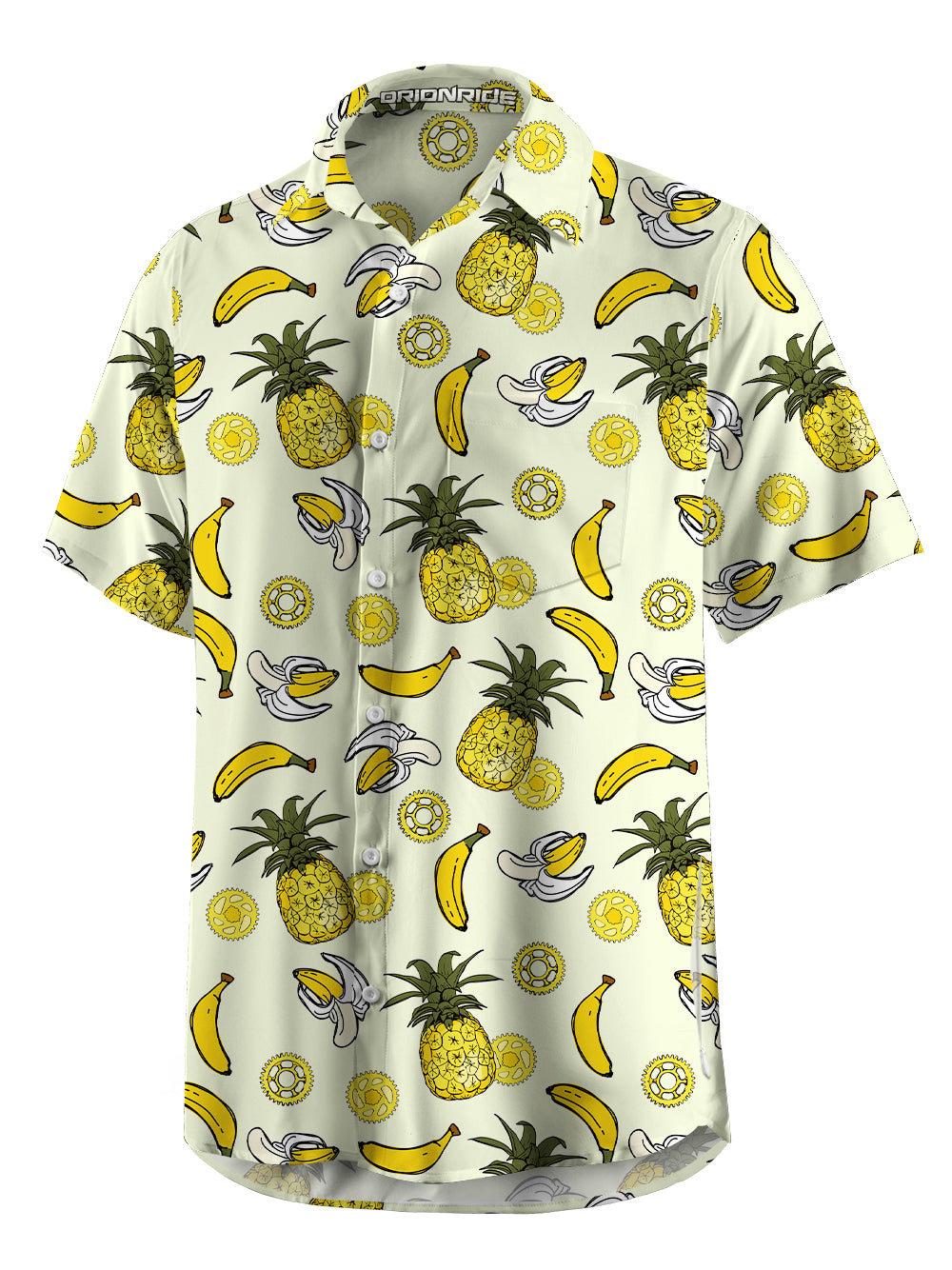 Orionride Pineapple Gear Zipper Pockets Ultra Lightweight Short Sleeves Gravel Shirt