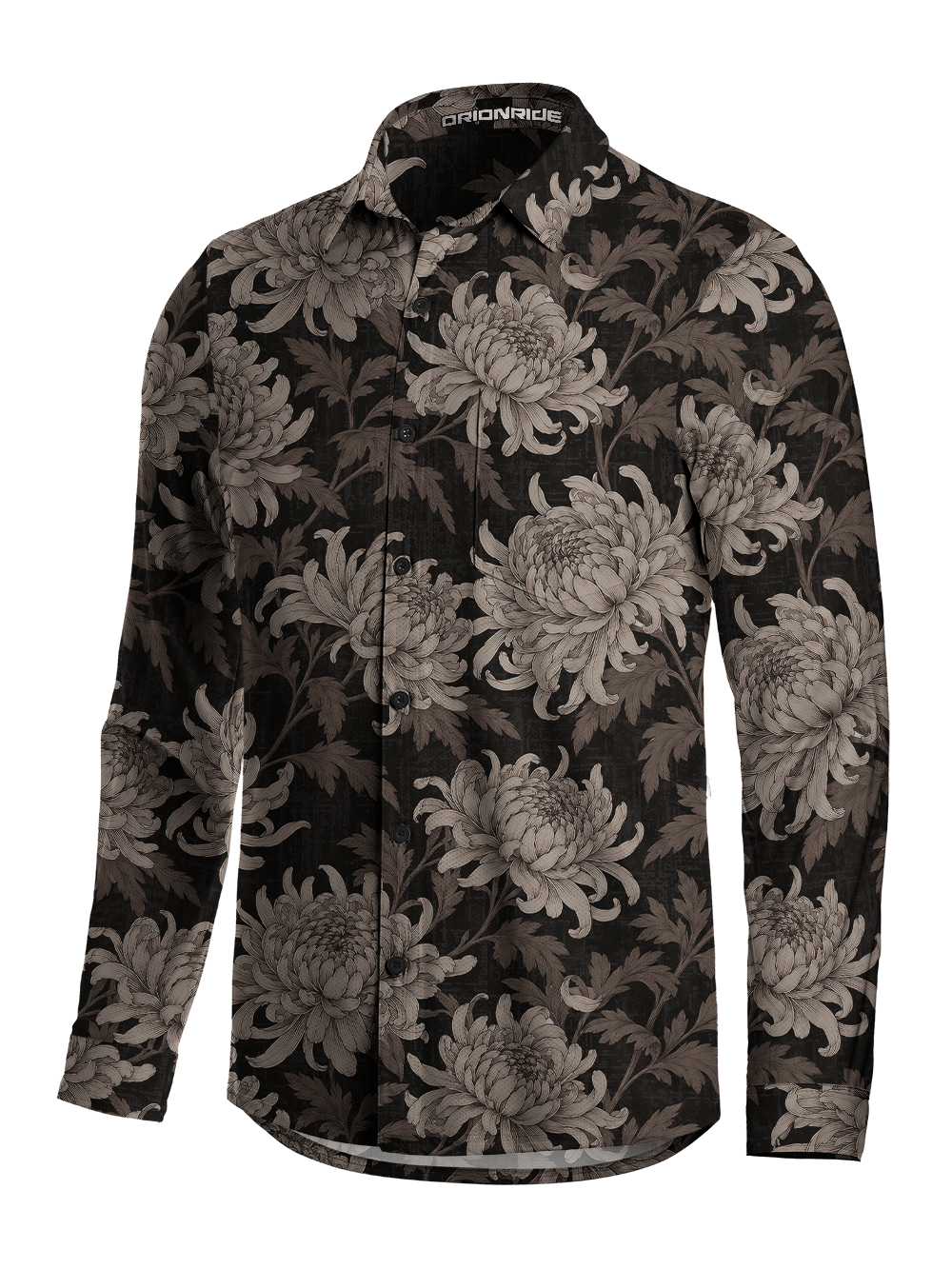 Orionride Pure Chrysanthemum Men's Stretchy Breathable Long Sleeve Gravel Shirt