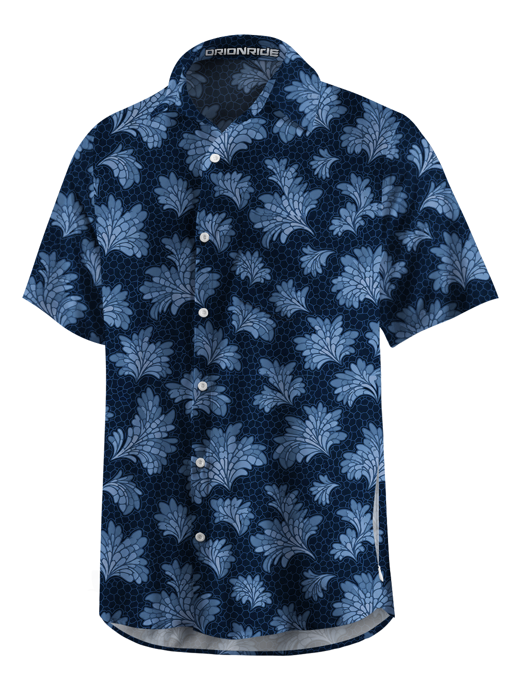 Orionride Botanical Lattice Zipper Pockets Ultra Lightweight Short Sleeves Gravel Shirt