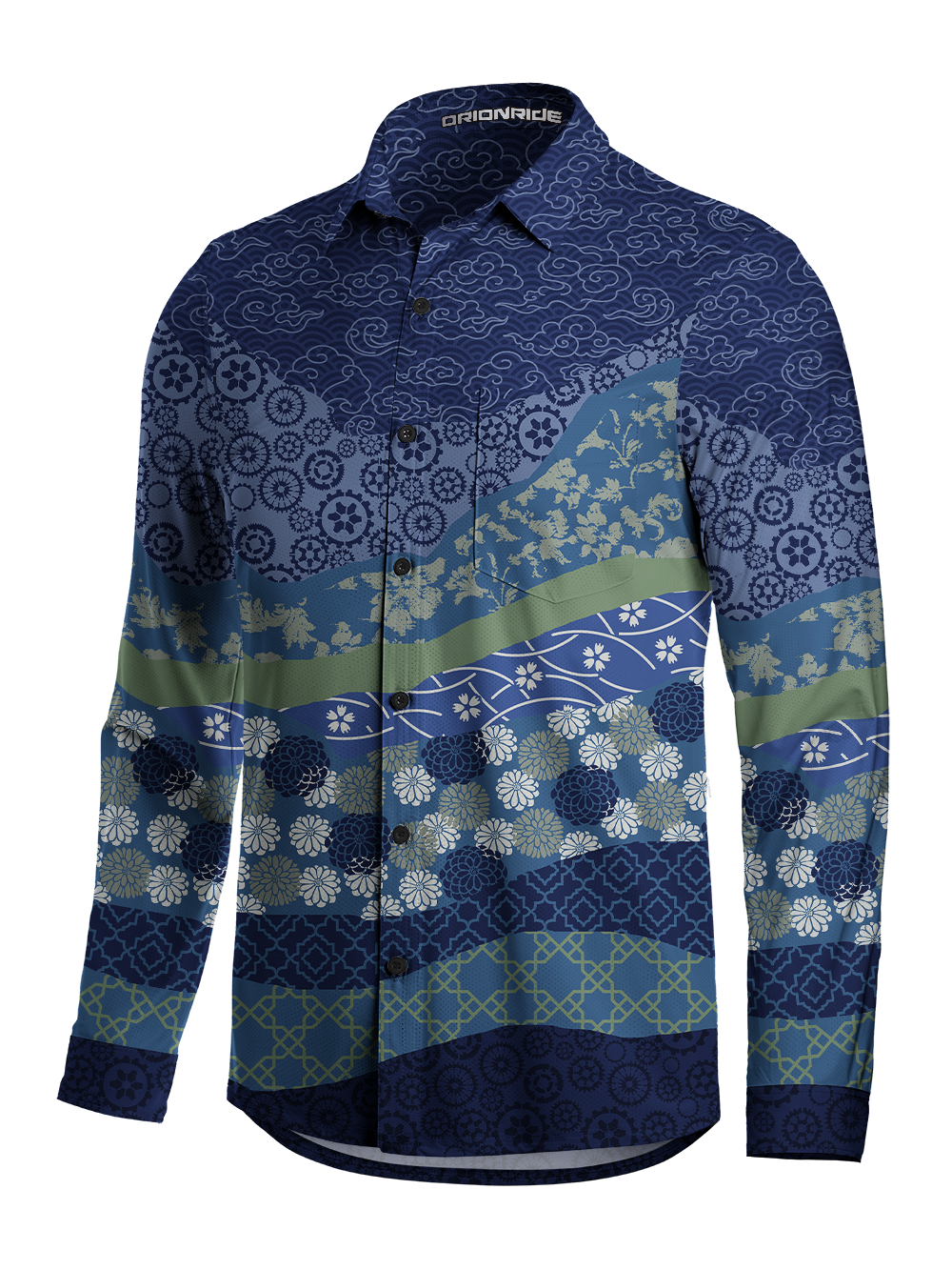 Orionride Eastern Cadence Men's Stretchy Breathable Long Sleeve Gravel Shirt