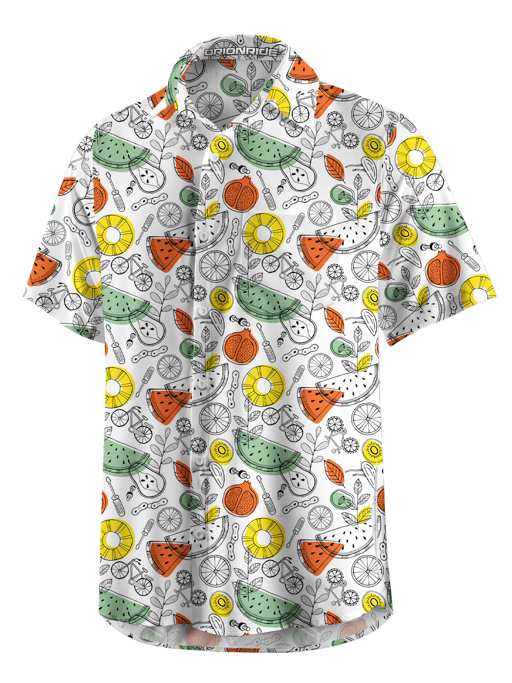 Orionride Fruit Parts Zipper Pockets Ultra Lightweight Short Sleeves Gravel Shirt