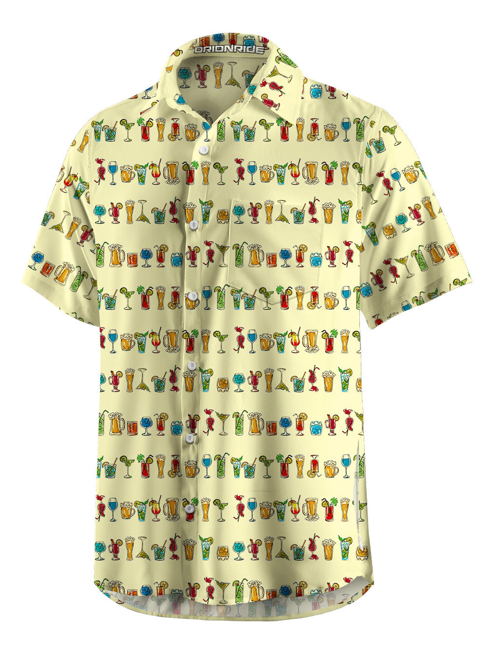 Orionride Cocktail Party Zipper Pockets Ultra Lightweight Short Sleeves Gravel Shirt