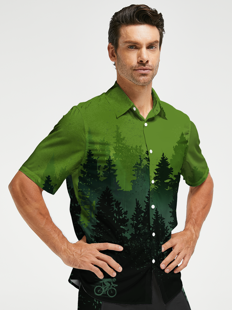 Orionride Explore The Forest Zipper Pockets Ultra Lightweight Short Sleeves Gravel Shirt