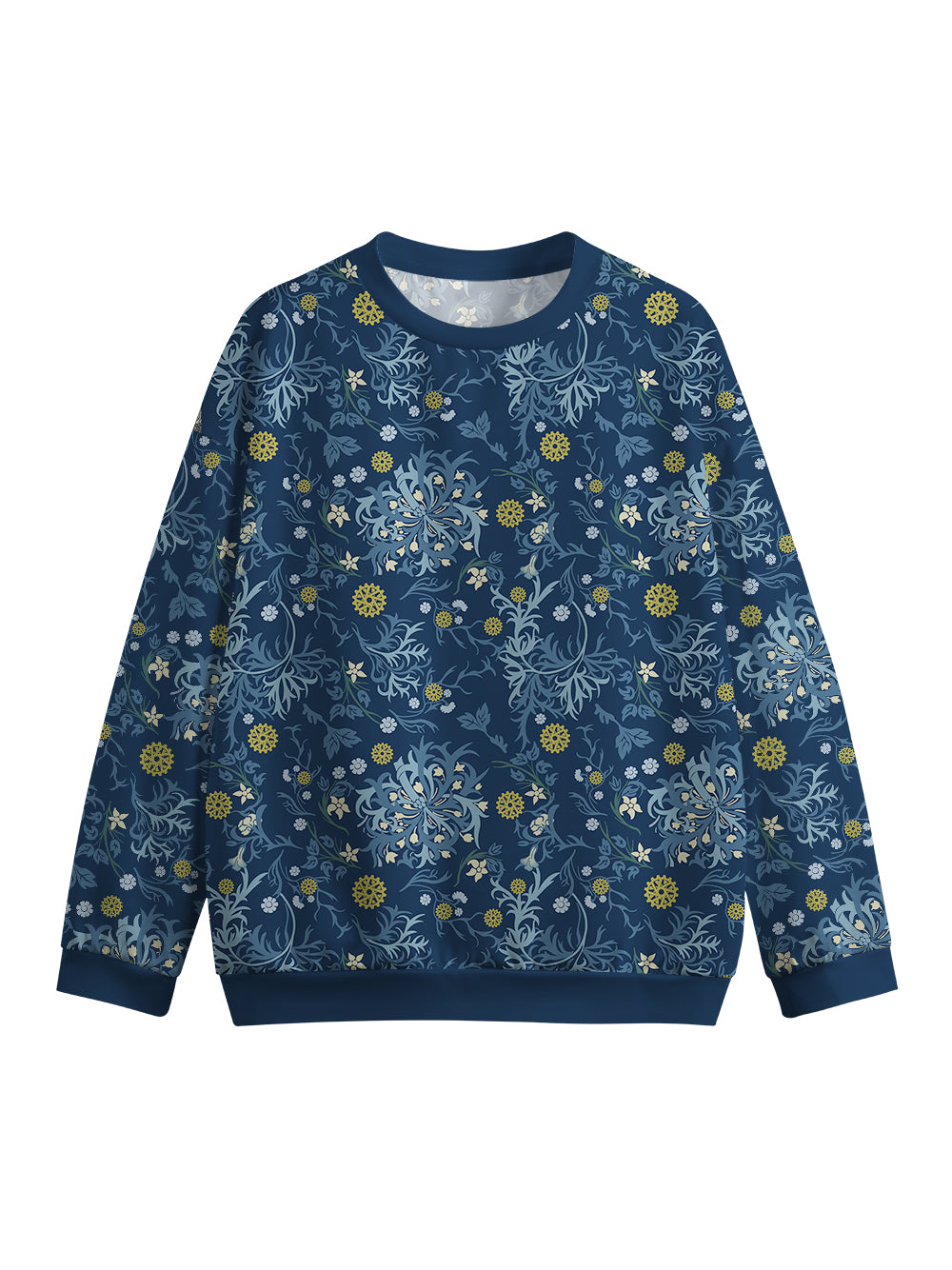 Orionride Leafy Gears Crew Neck Pullover Sweatshirt