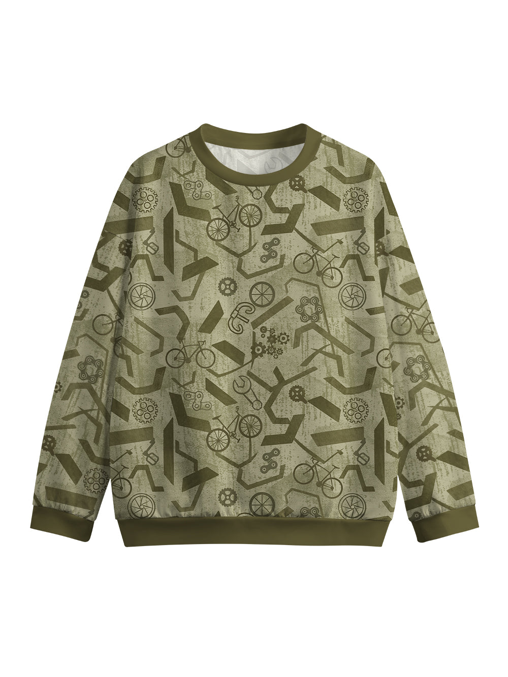 Orionride Geometric World Crew Neck Pullover Sweatshirt