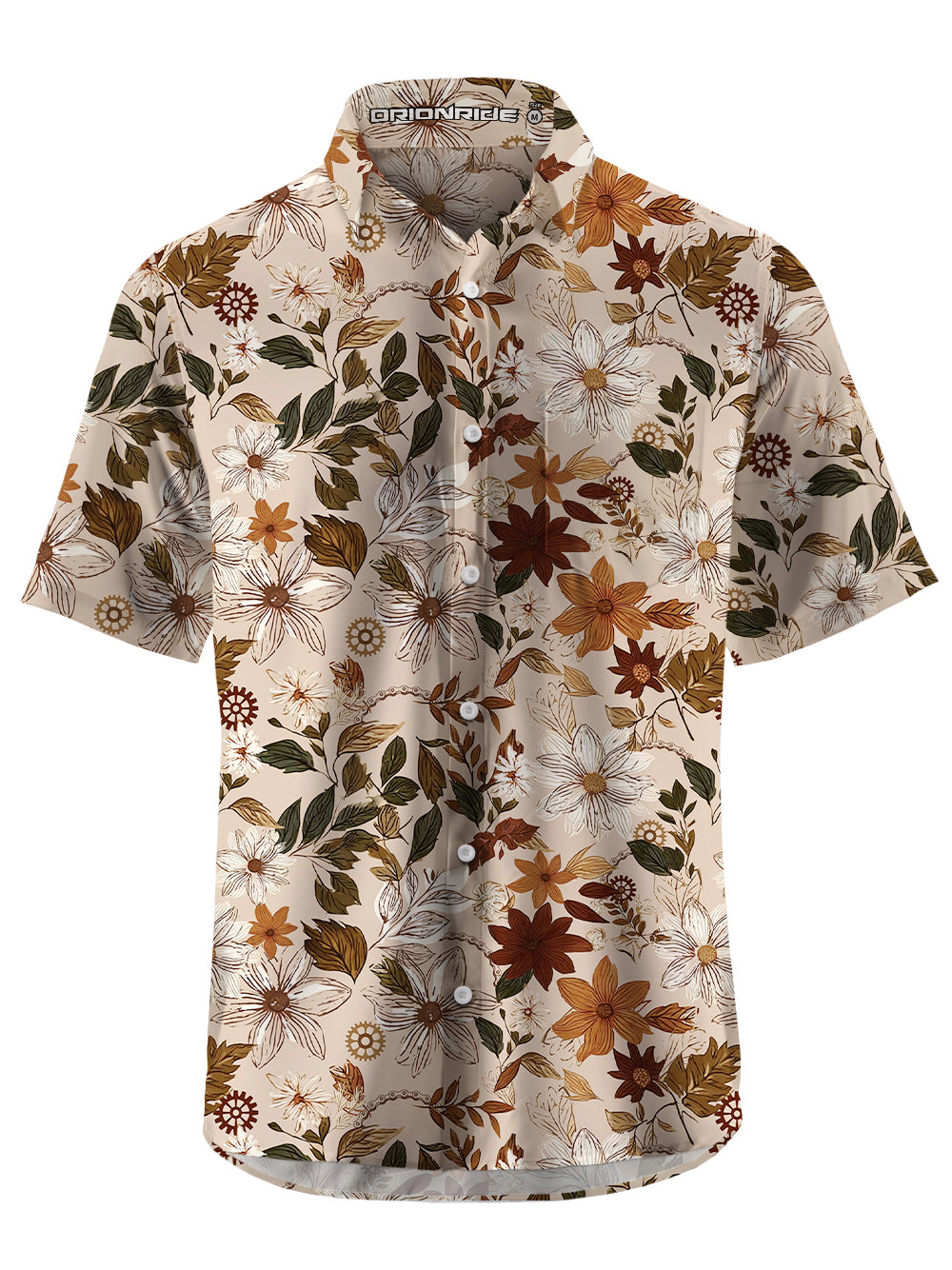 Orionride Maple Leaf Zipper Pockets Ultra Lightweight Short Sleeves Gravel Shirt