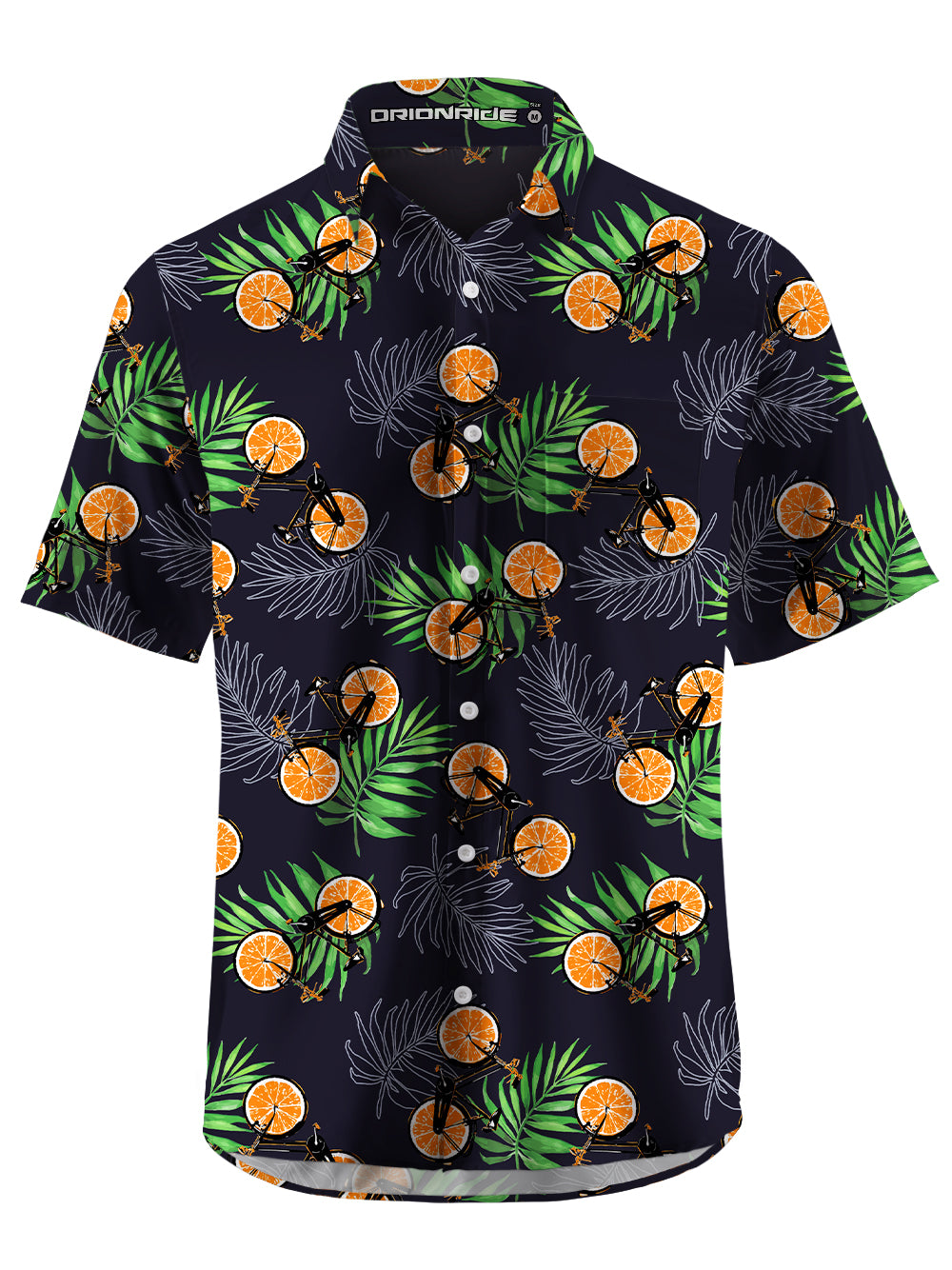 Orionride Fresh Orange Bicycle Zipper Pockets Ultra Lightweight Short Sleeves Gravel Shirt