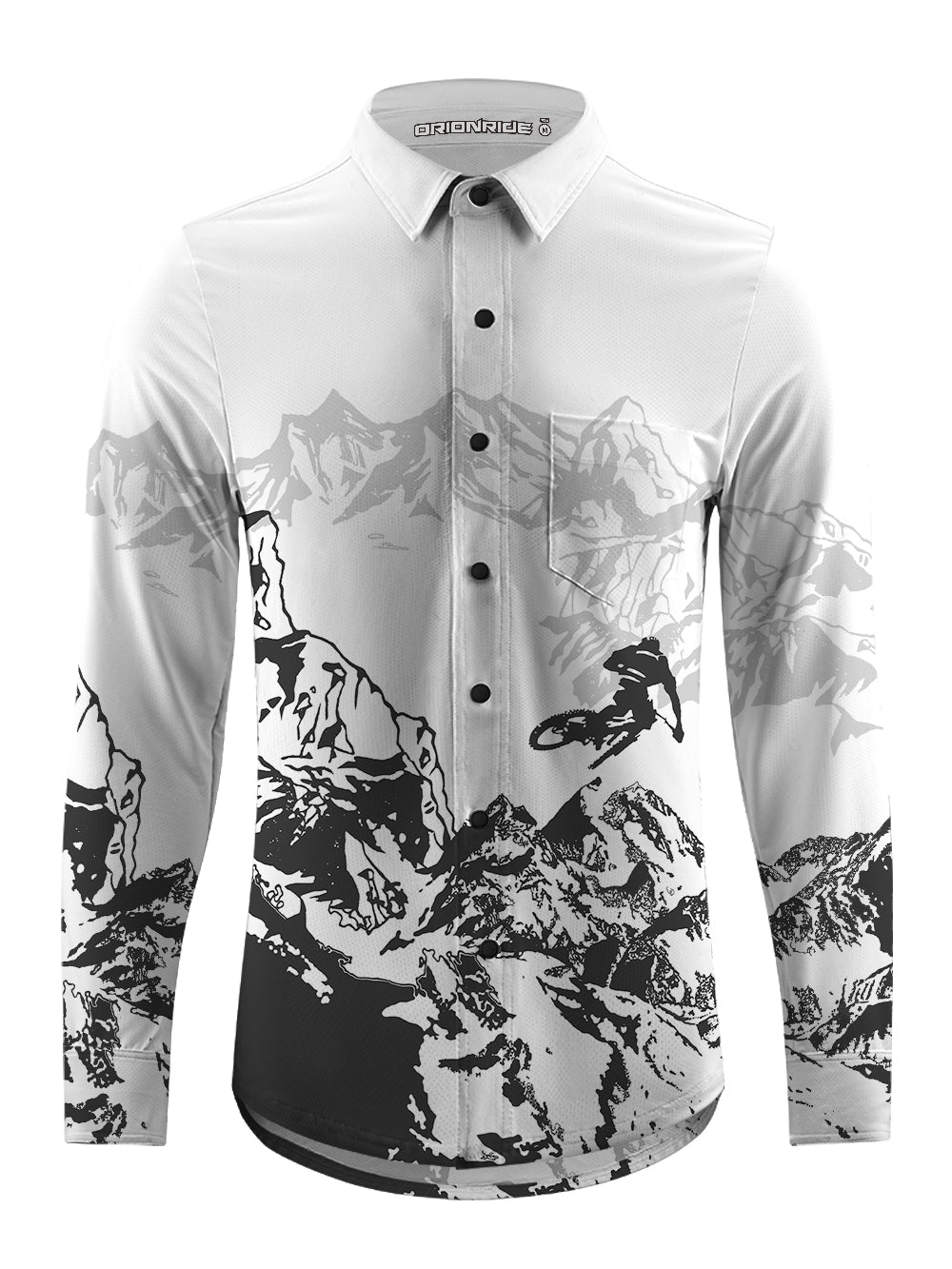 Orionride Hill Racing Men's Stretchy Breathable Long Sleeve Gravel Shirt