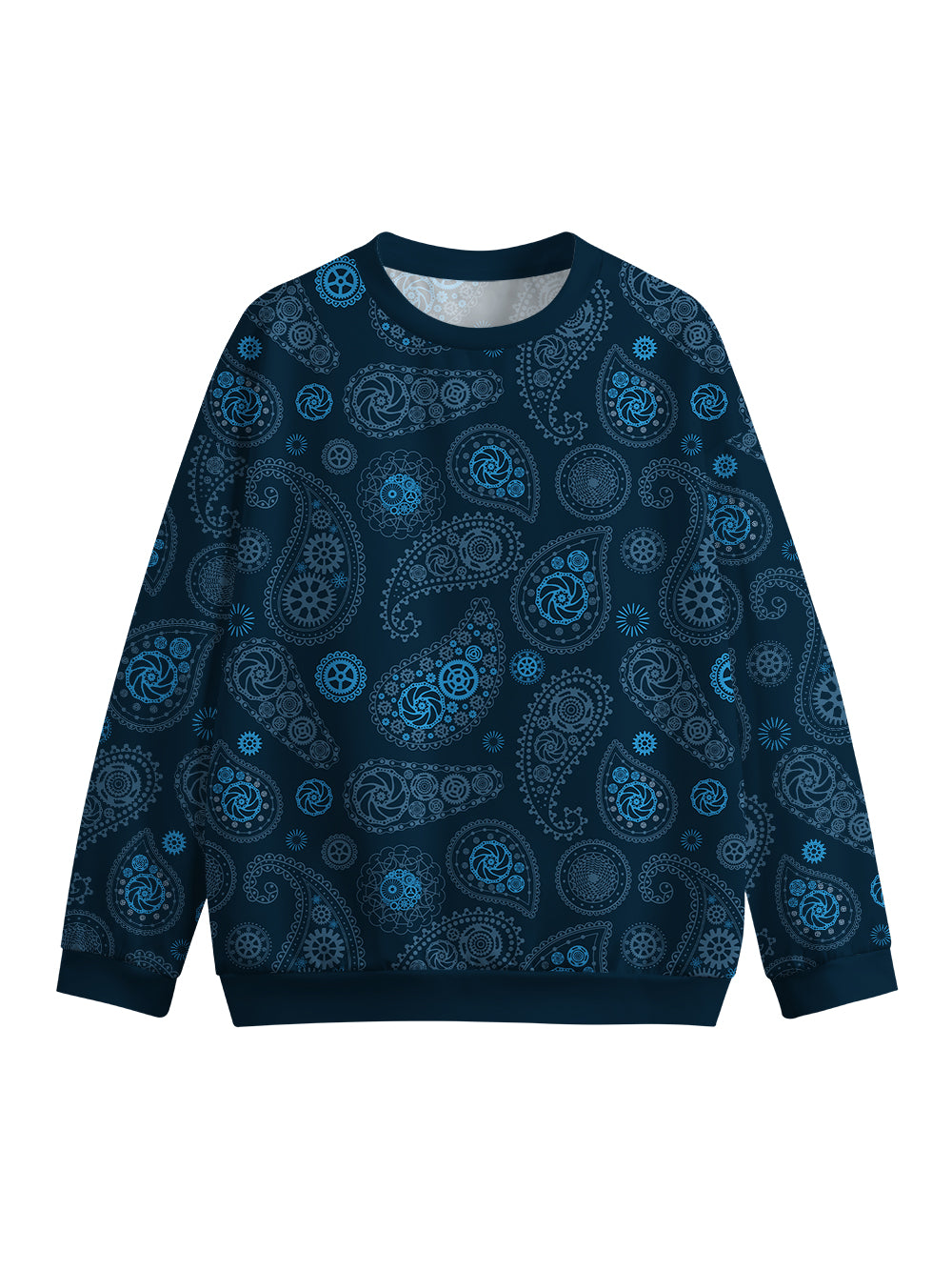 Orionride Vintage Cashew Flower Crew Neck Pullover Sweatshirt