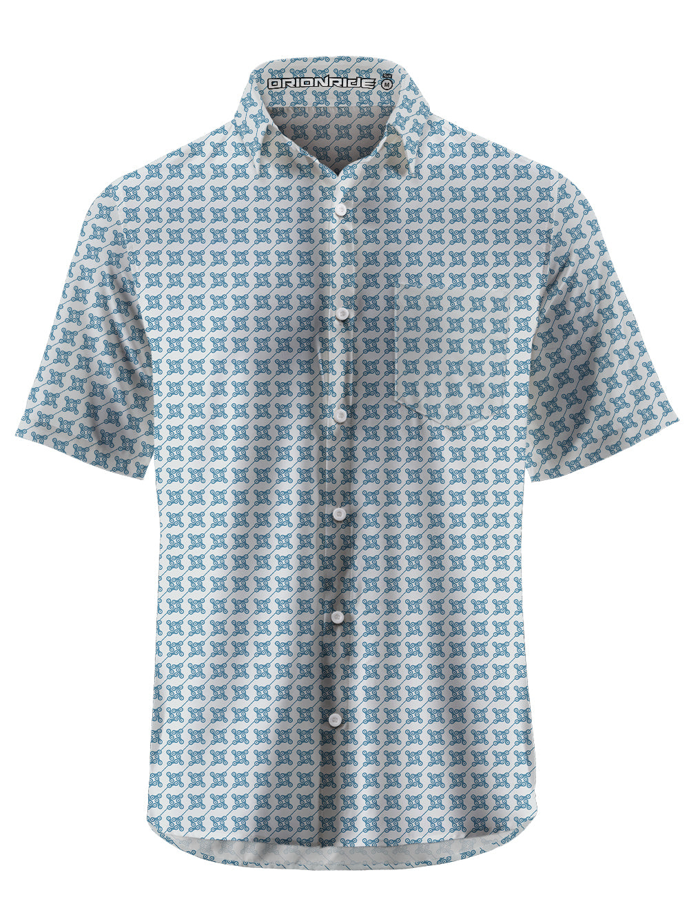 Orionride Square Chain Zipper Pockets Ultra Lightweight Short Sleeves Gravel Shirt