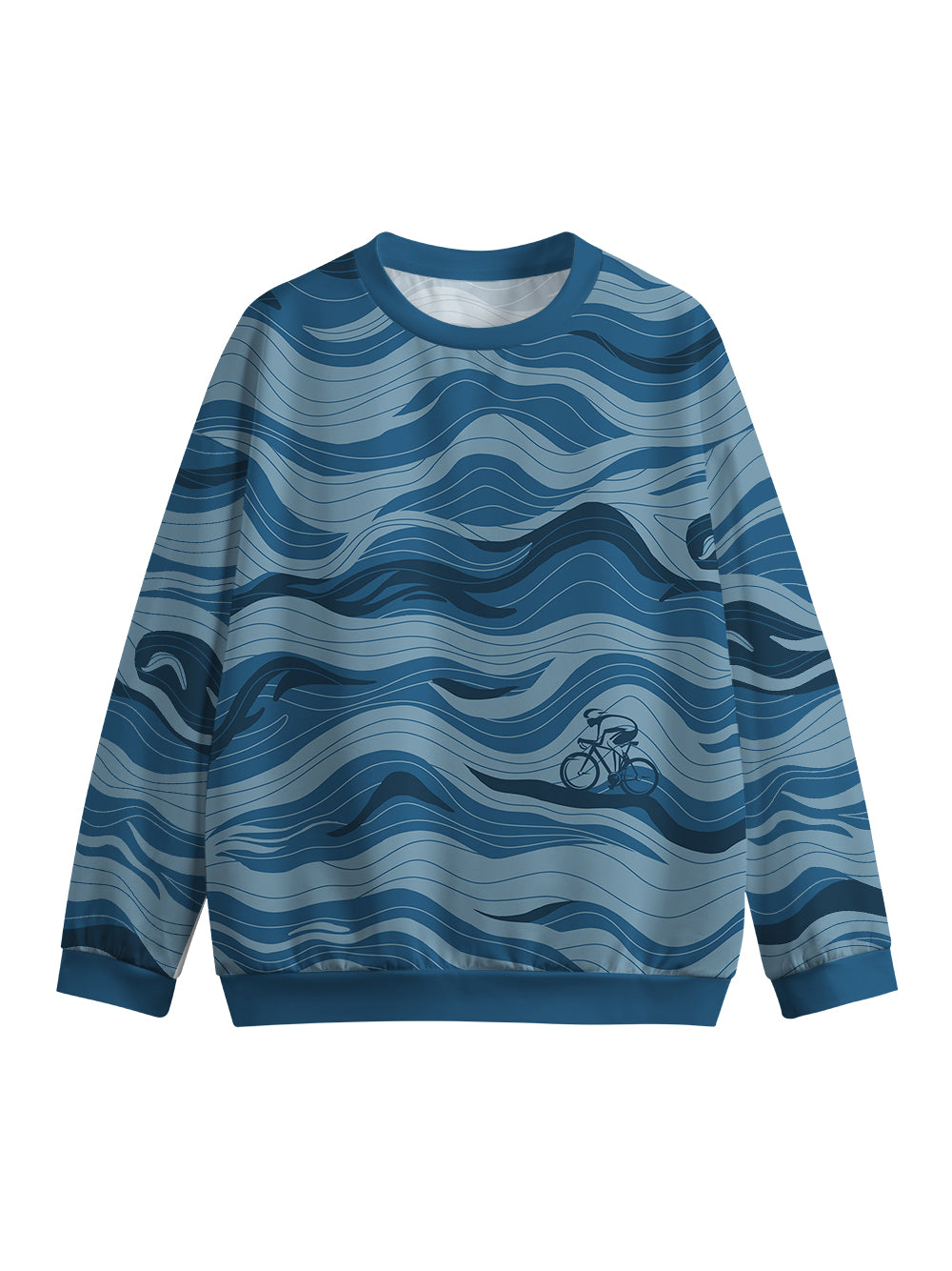 Orionride Winding Curves Crew Neck Pullover Sweatshirt