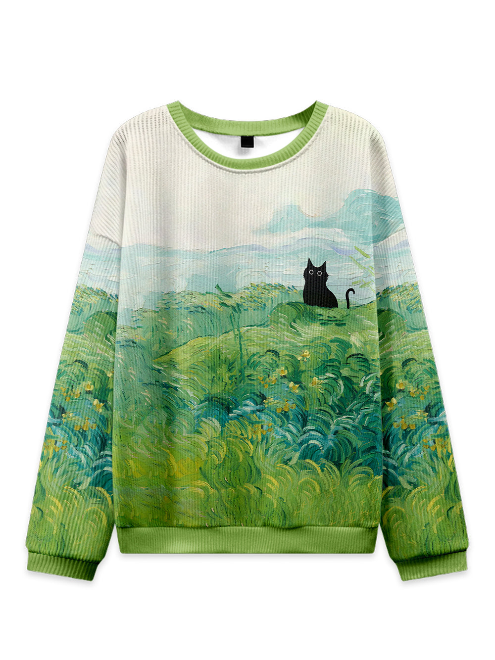 Orionride Oil Painting Black Cat Men's Sweaters