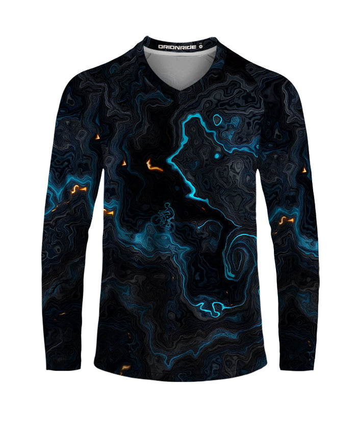 Orionride Luminous Terrain Map Long Sleeve Downhill Jersey