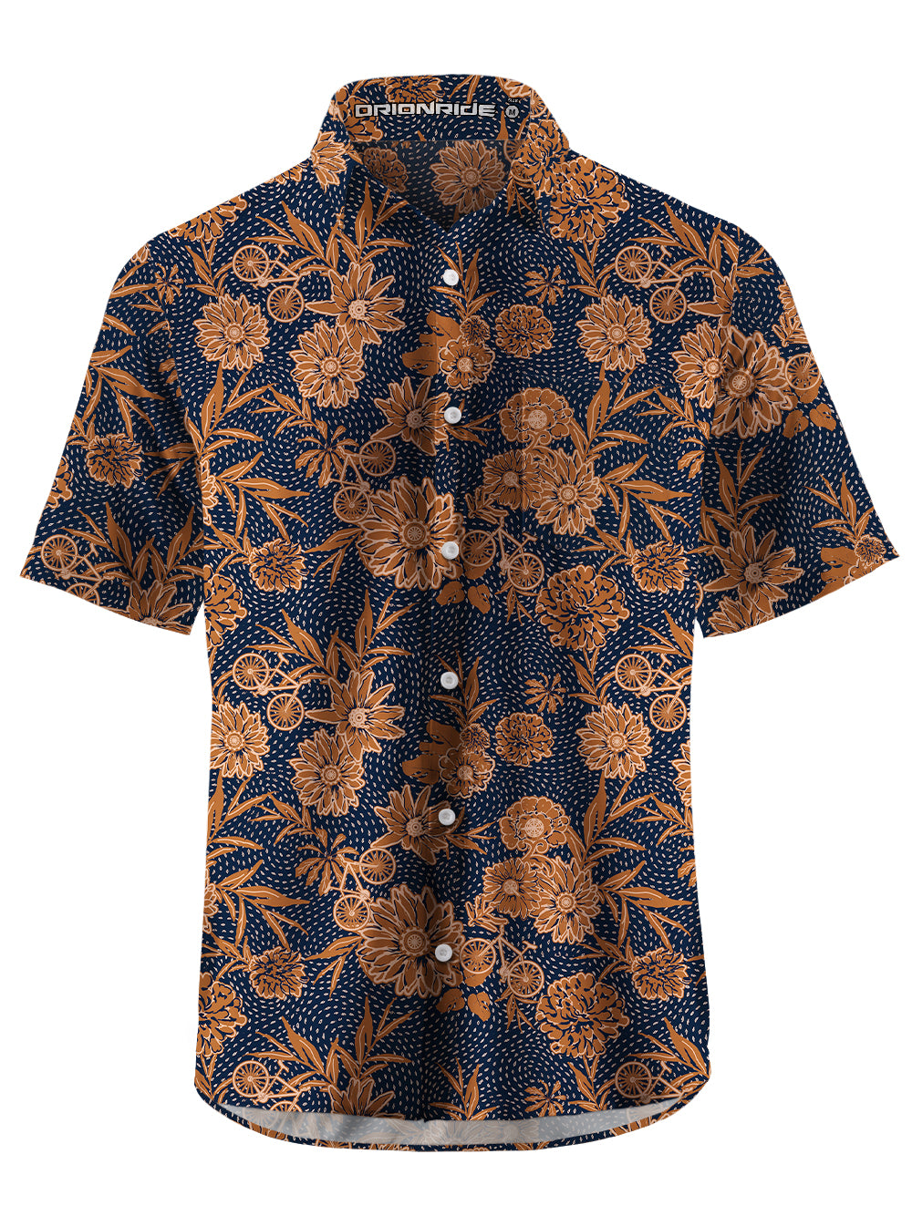 Orionride Flower Room Zipper Pockets Ultra Lightweight Short Sleeves Gravel Shirt
