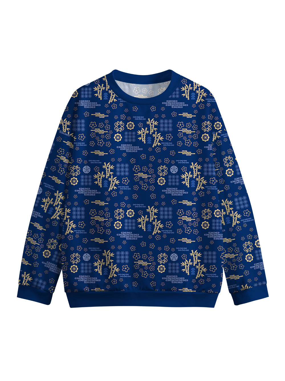 Orionride Bamboo Gear Crew Neck Pullover Sweatshirt