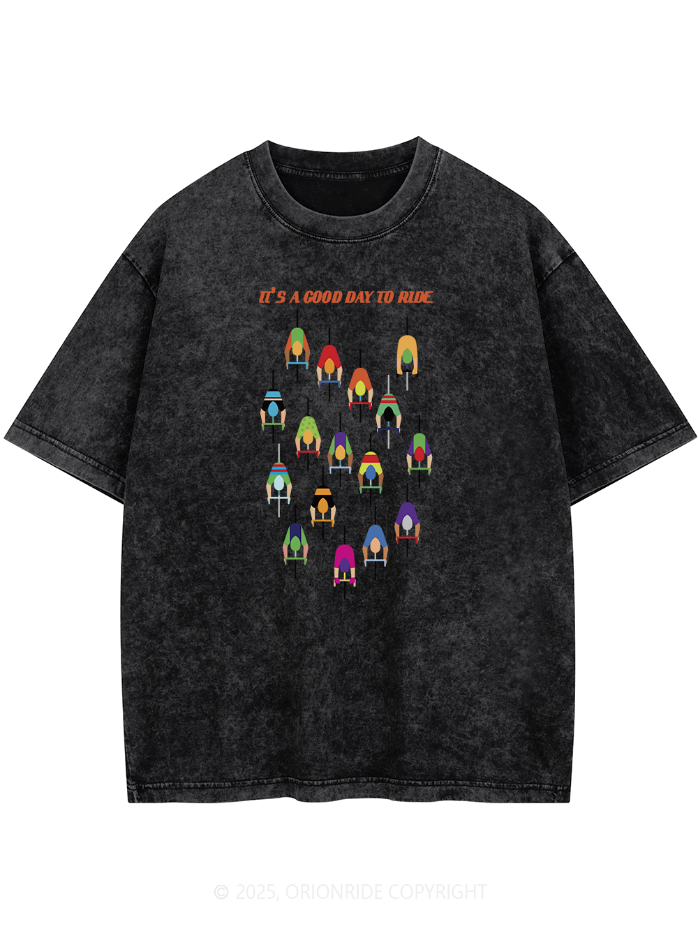 Orionride Good Day to Ride Short Sleeves Bike Washed T-Shirt