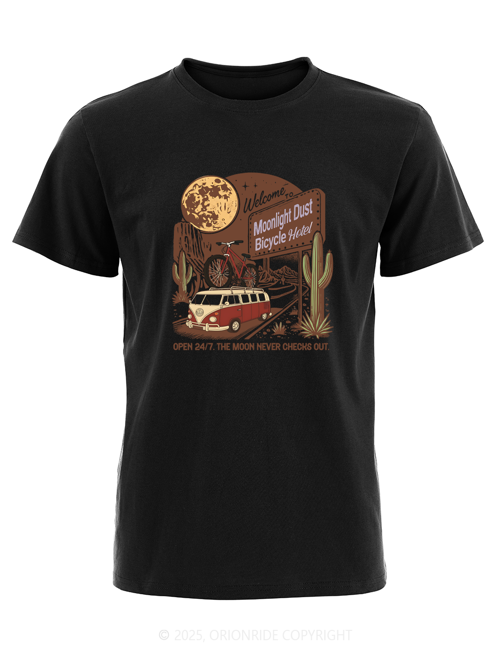 Orionride Moonlight Dust Bicycle Hotel Short Sleeves Bike T-Shirt