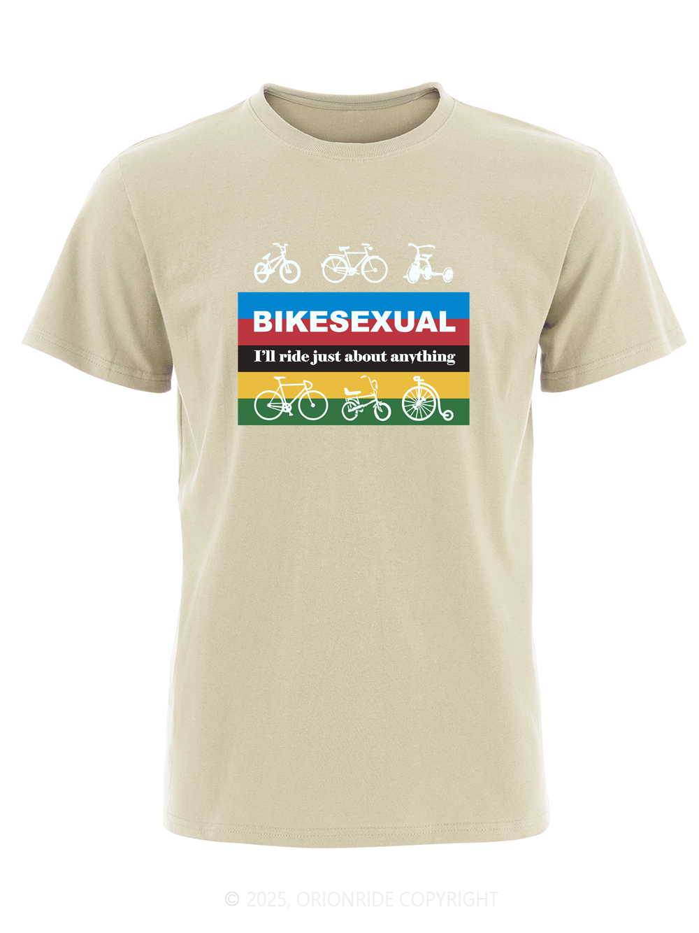 Orionride Color Strip Cycling Short Sleeves Bike T-Shirt