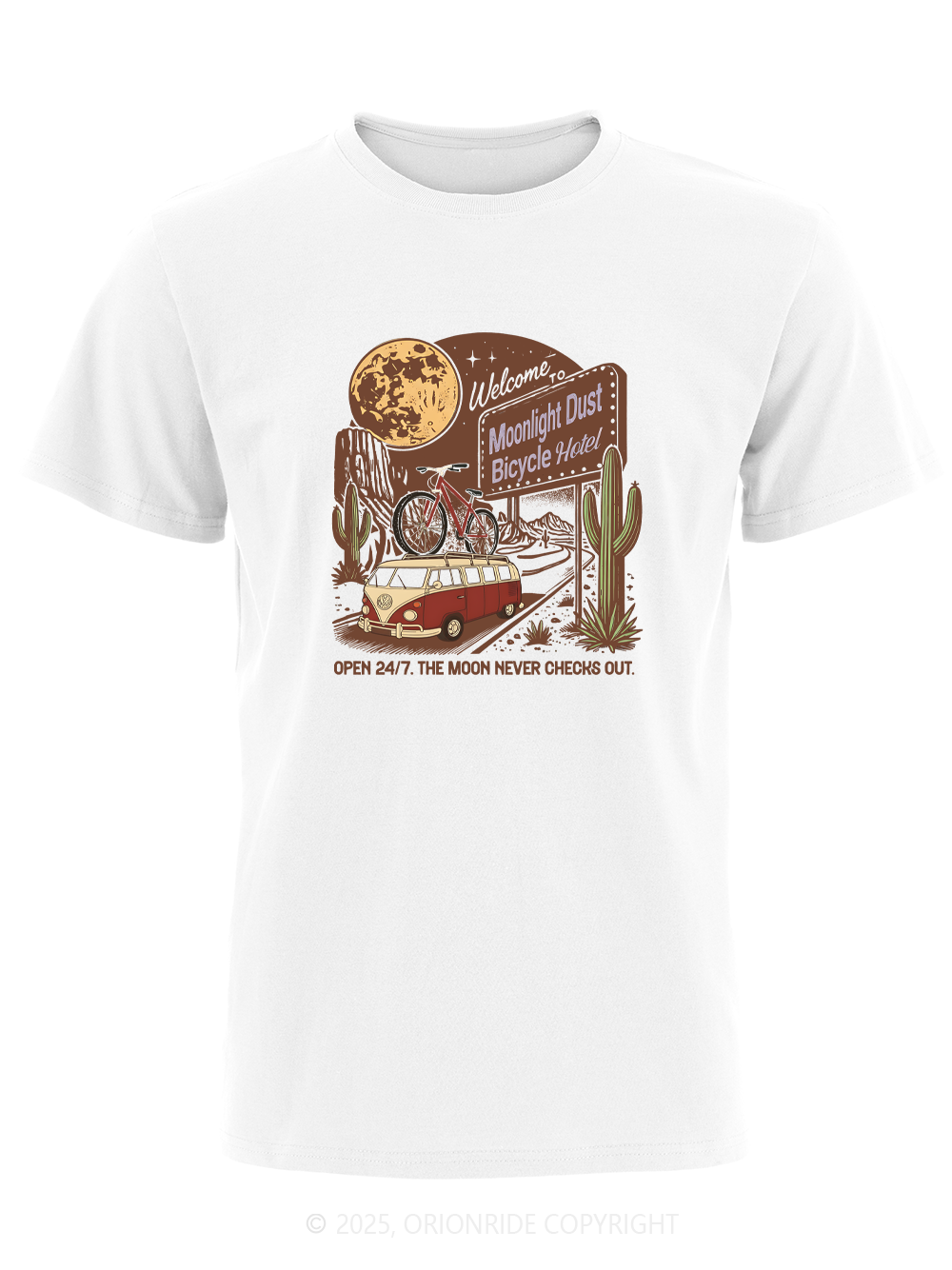 Orionride Moonlight Dust Bicycle Hotel Short Sleeves Bike T-Shirt