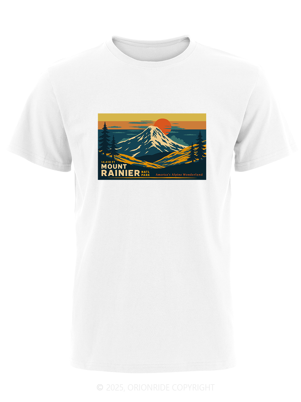 Orionride Mountain Top View Short Sleeves Bike T-Shirt