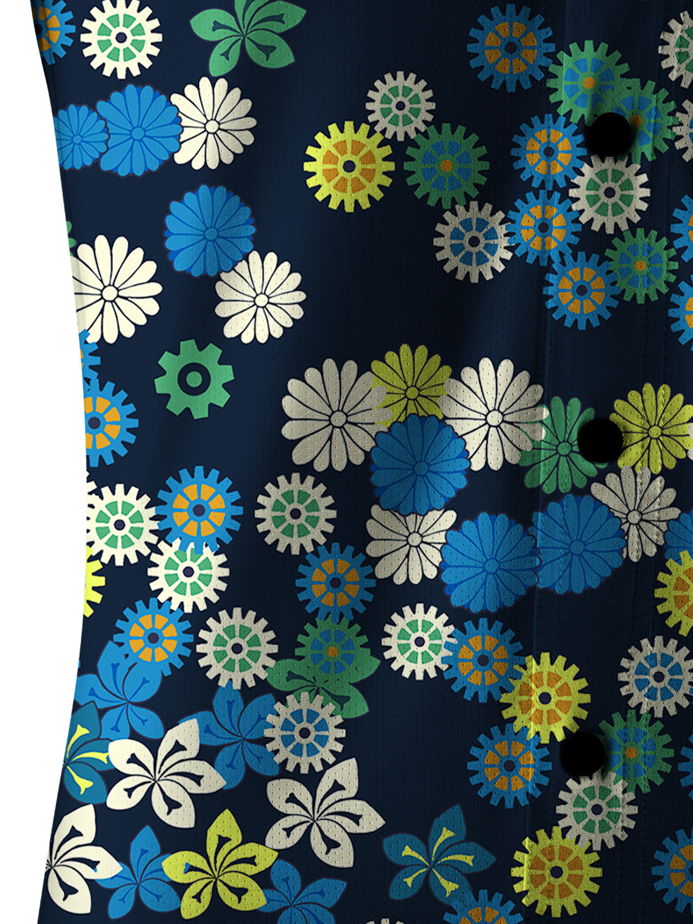 Orionride Charming Daisy Men's Stretchy Breathable Long Sleeve Gravel Shirt