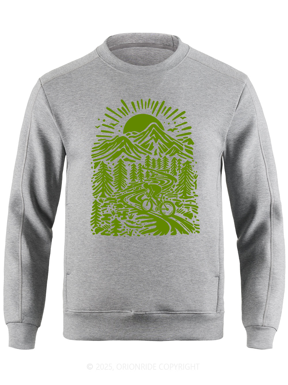 Orionride Sunrise In The Mountain Long Sleeve Bike Sweatshirt