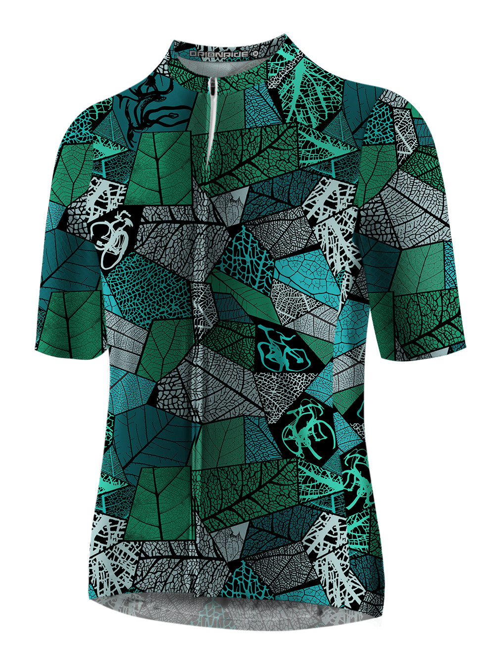 Orionride Leaf Stitching Bicycle Short Sleeves Cycling Jersey
