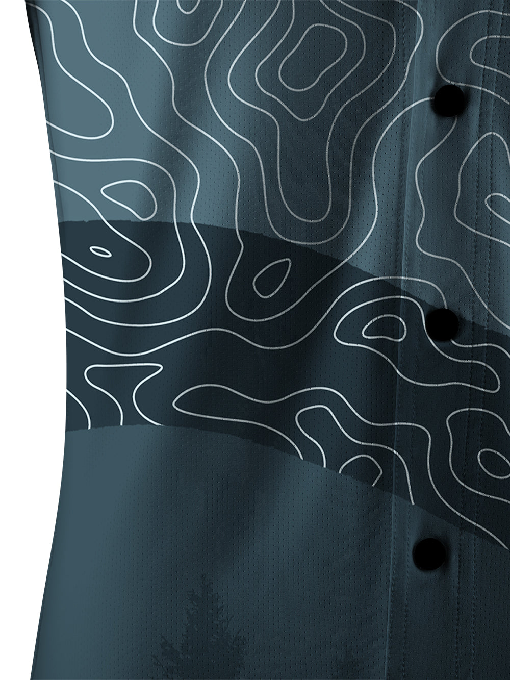 Orionride Challenging Contour Lines Men's Stretchy Breathable Long Sleeve Gravel Shirt