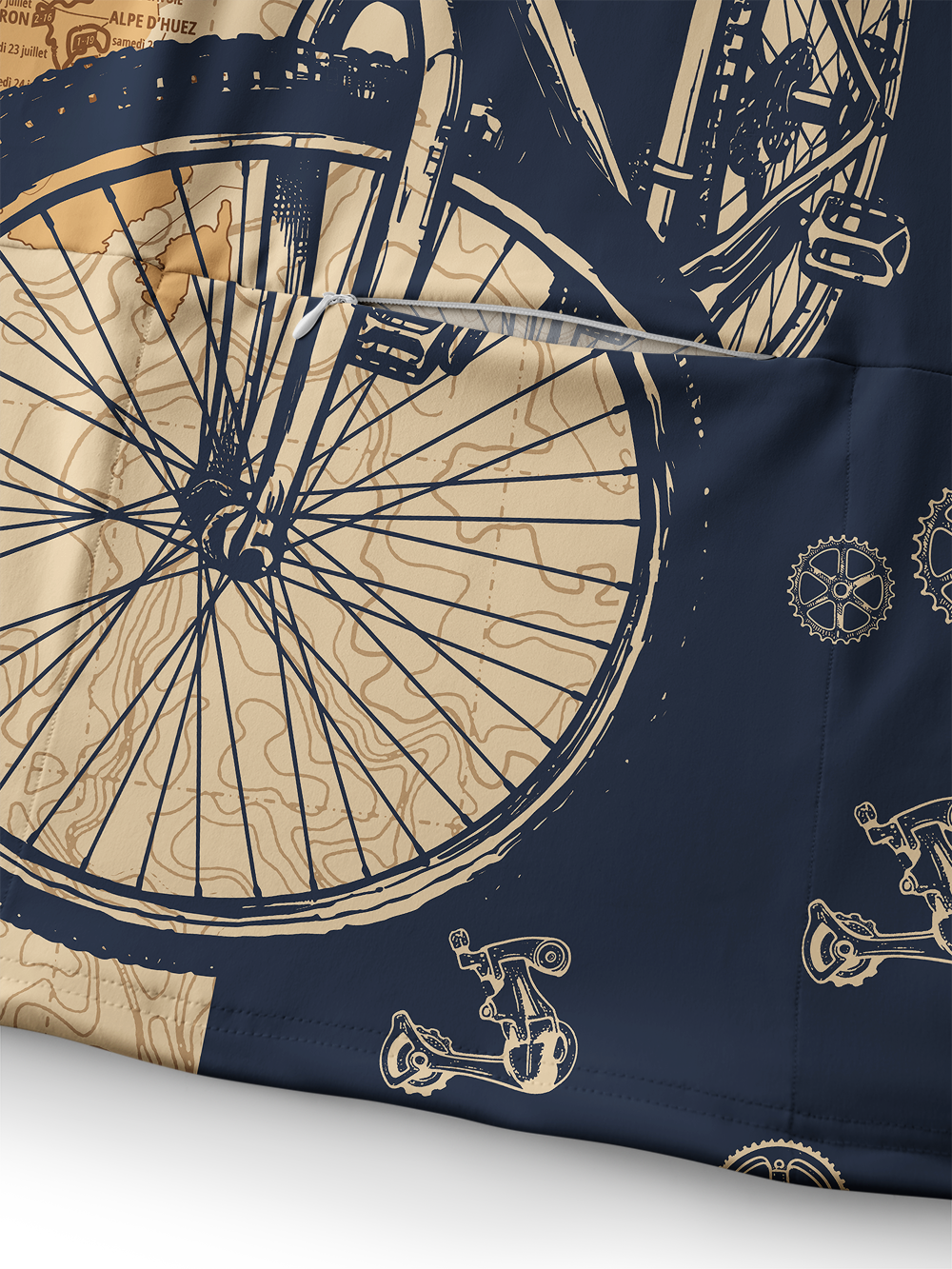 Orionride Crossing The Map Long Sleeve Cycling Hoodie Shirt