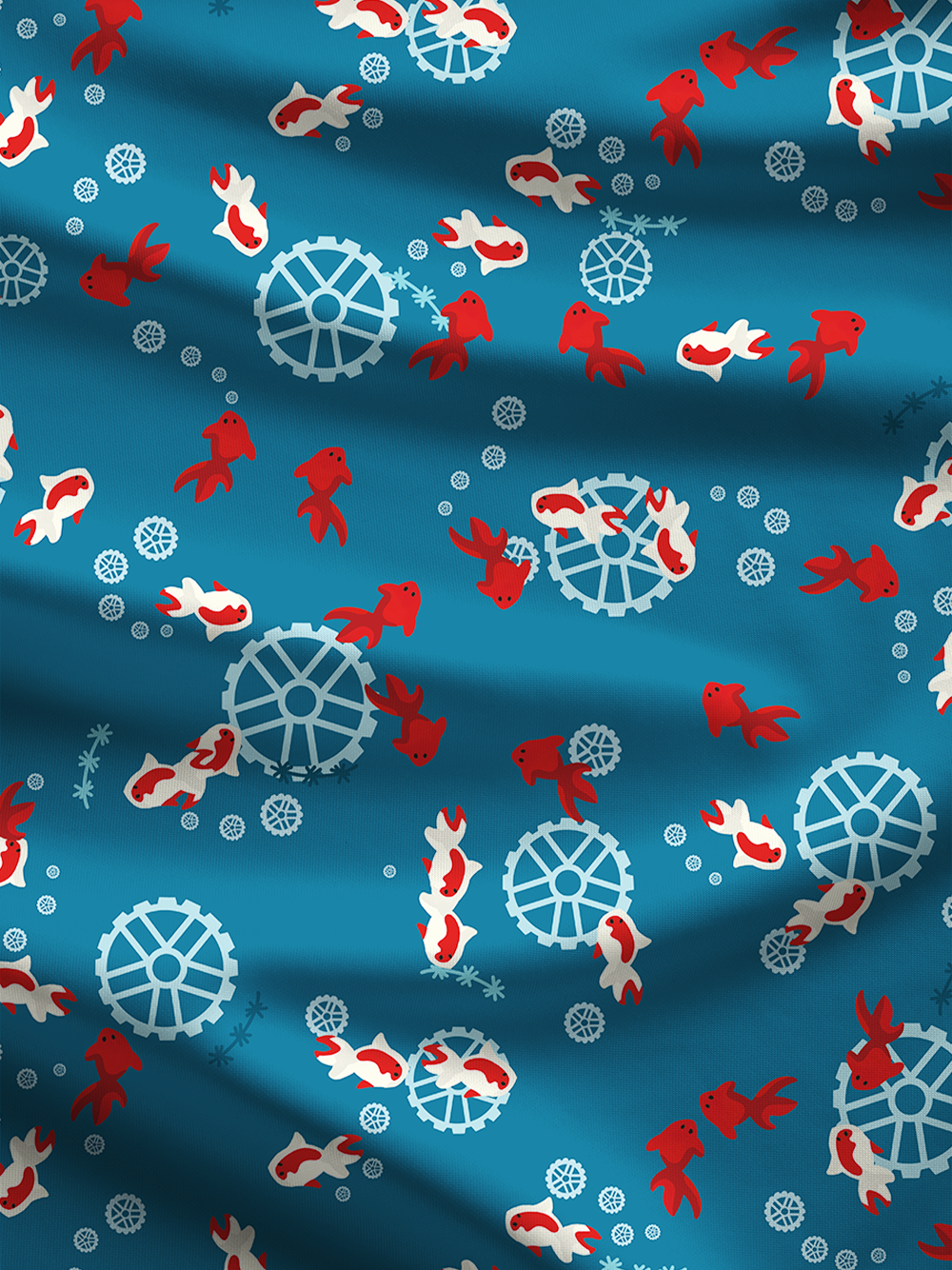 Orionride Undersea Goldfish Crew Neck Pullover Sweatshirt