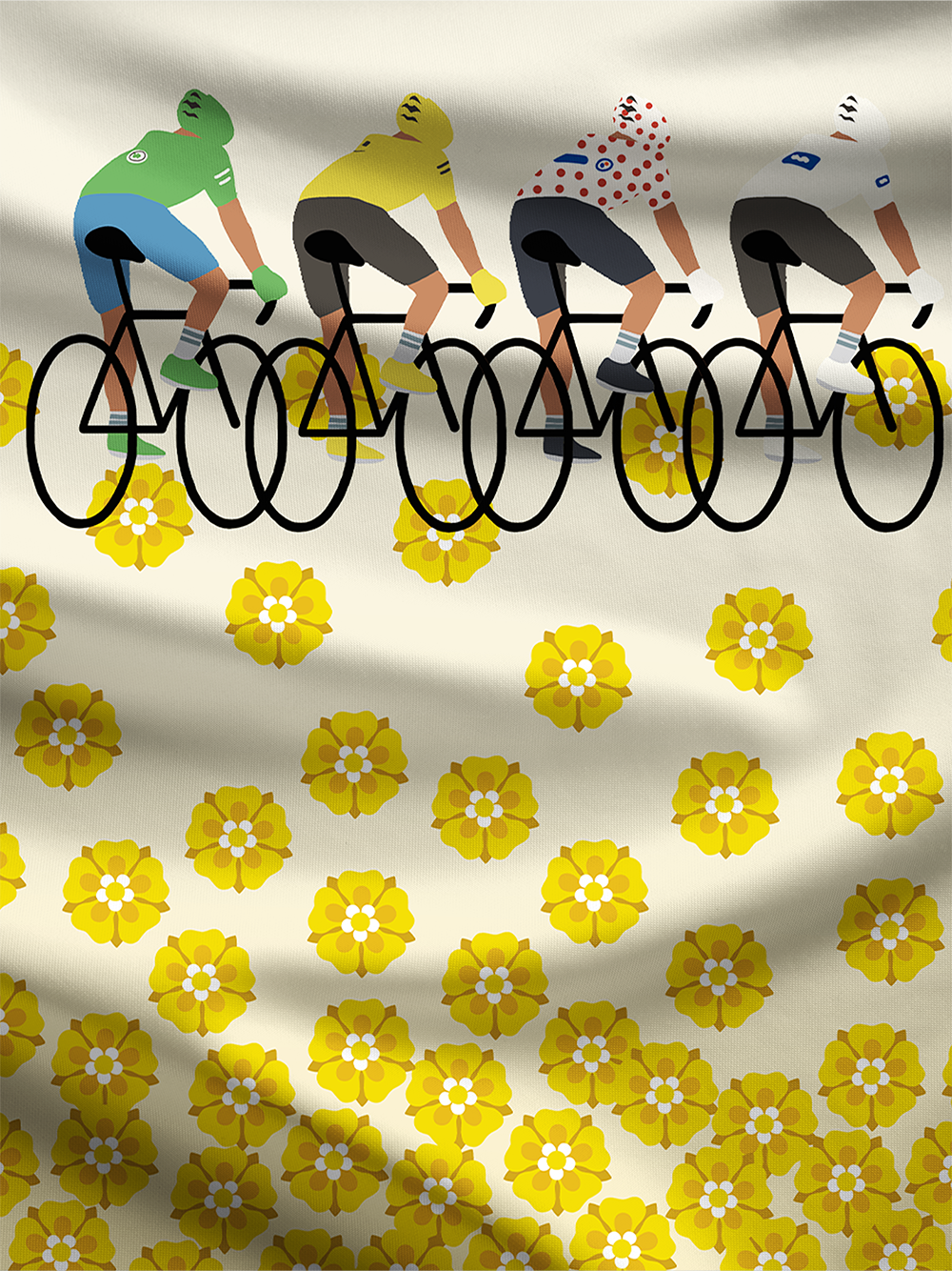 Orionride Pedal To The Bloom Crew Neck Pullover Sweatshirt