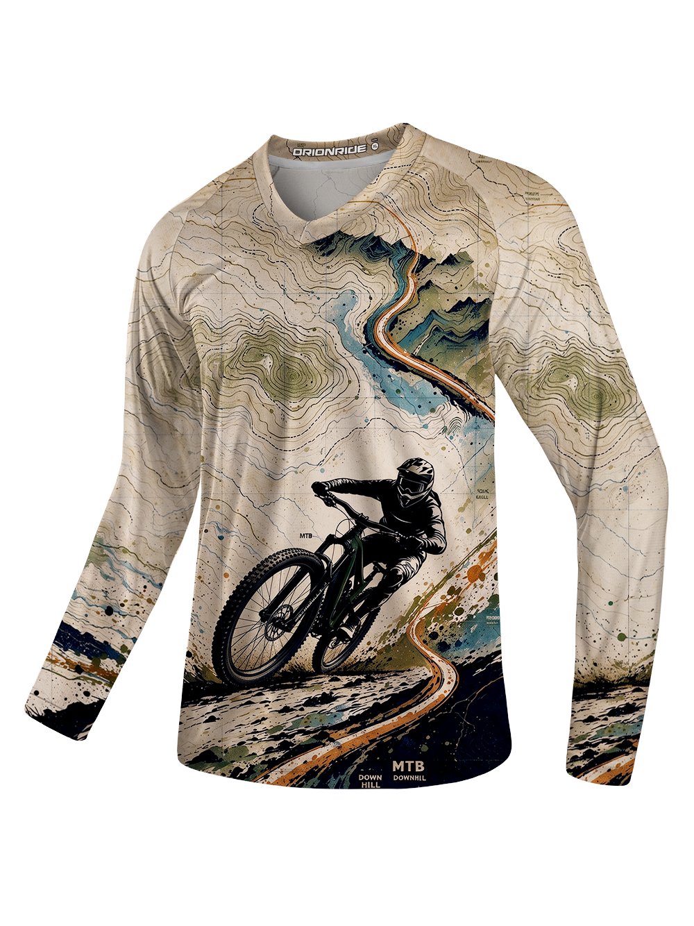 Orionride Topographic Rush Long Sleeve Downhill Jersey