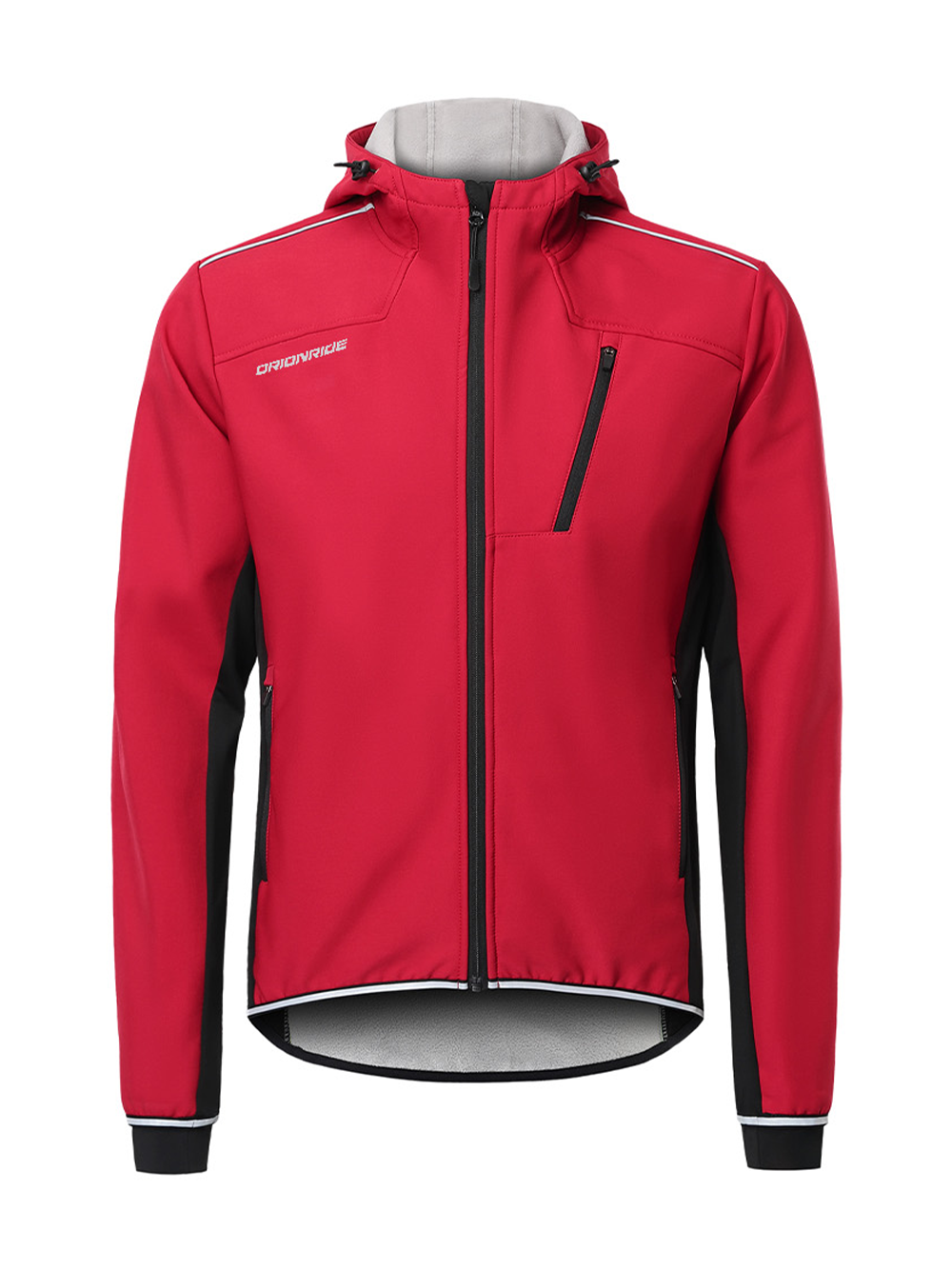 Orionride Cycling Jacket With Hood Mountain Bike Windbreaker Red