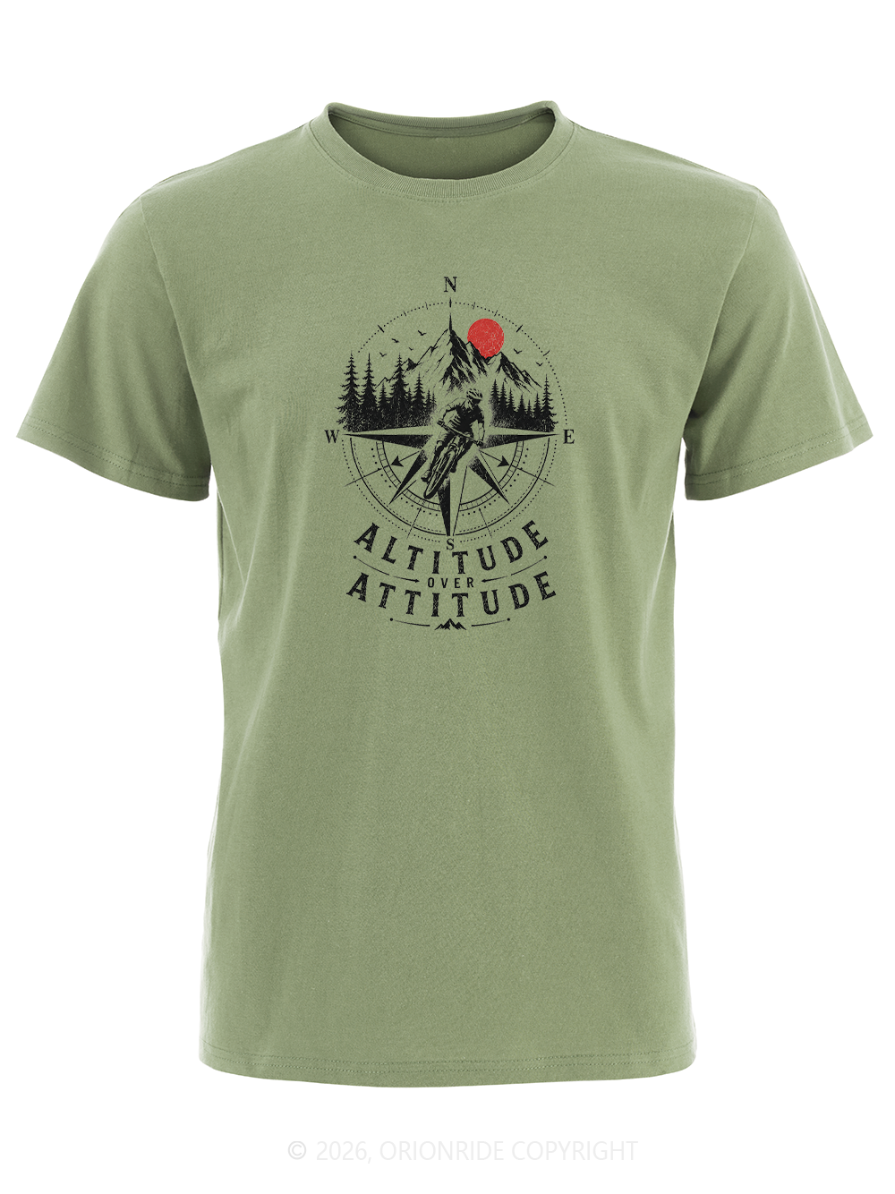 Orionride Mountain Landscape Short Sleeves Bike T-Shirt