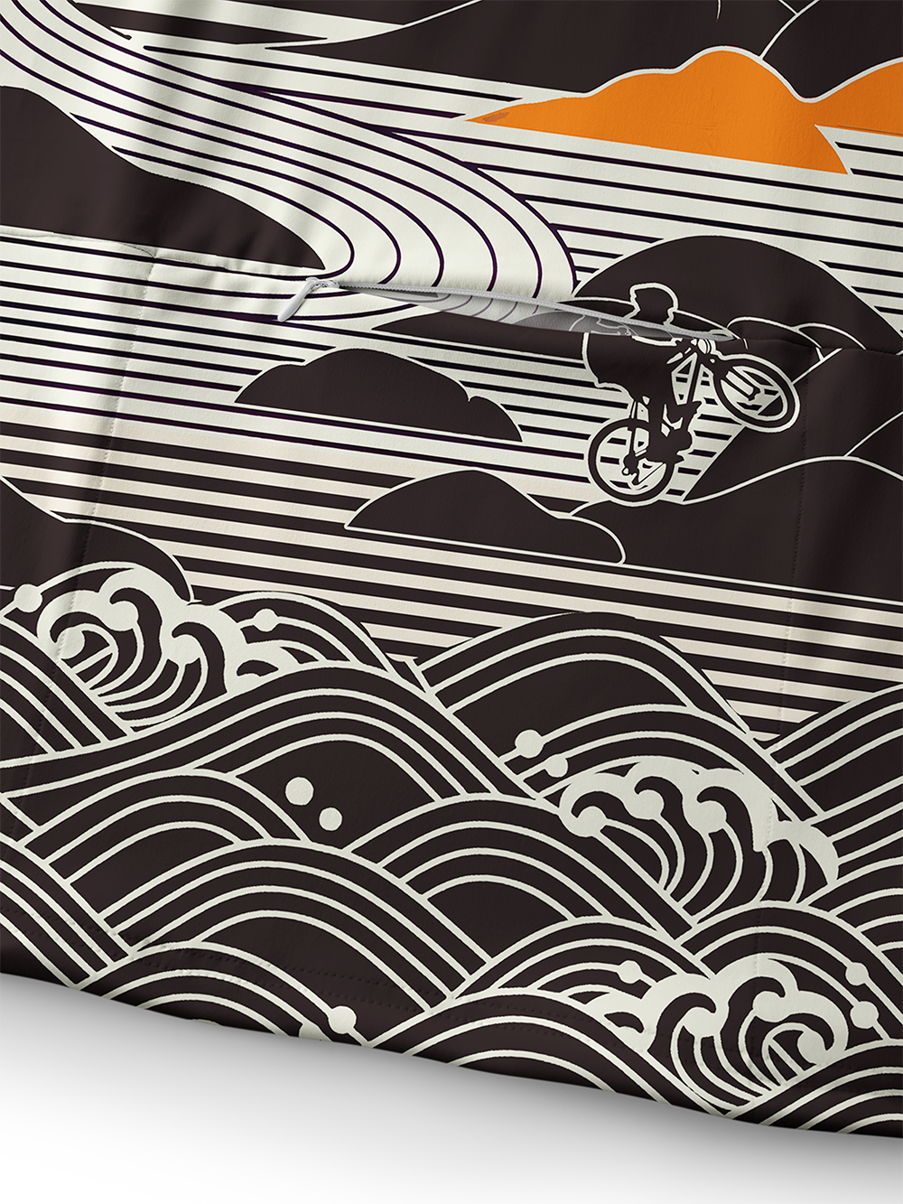 Orionride Wave Mountain Ride Long Sleeve Cycling Hoodie Shirt