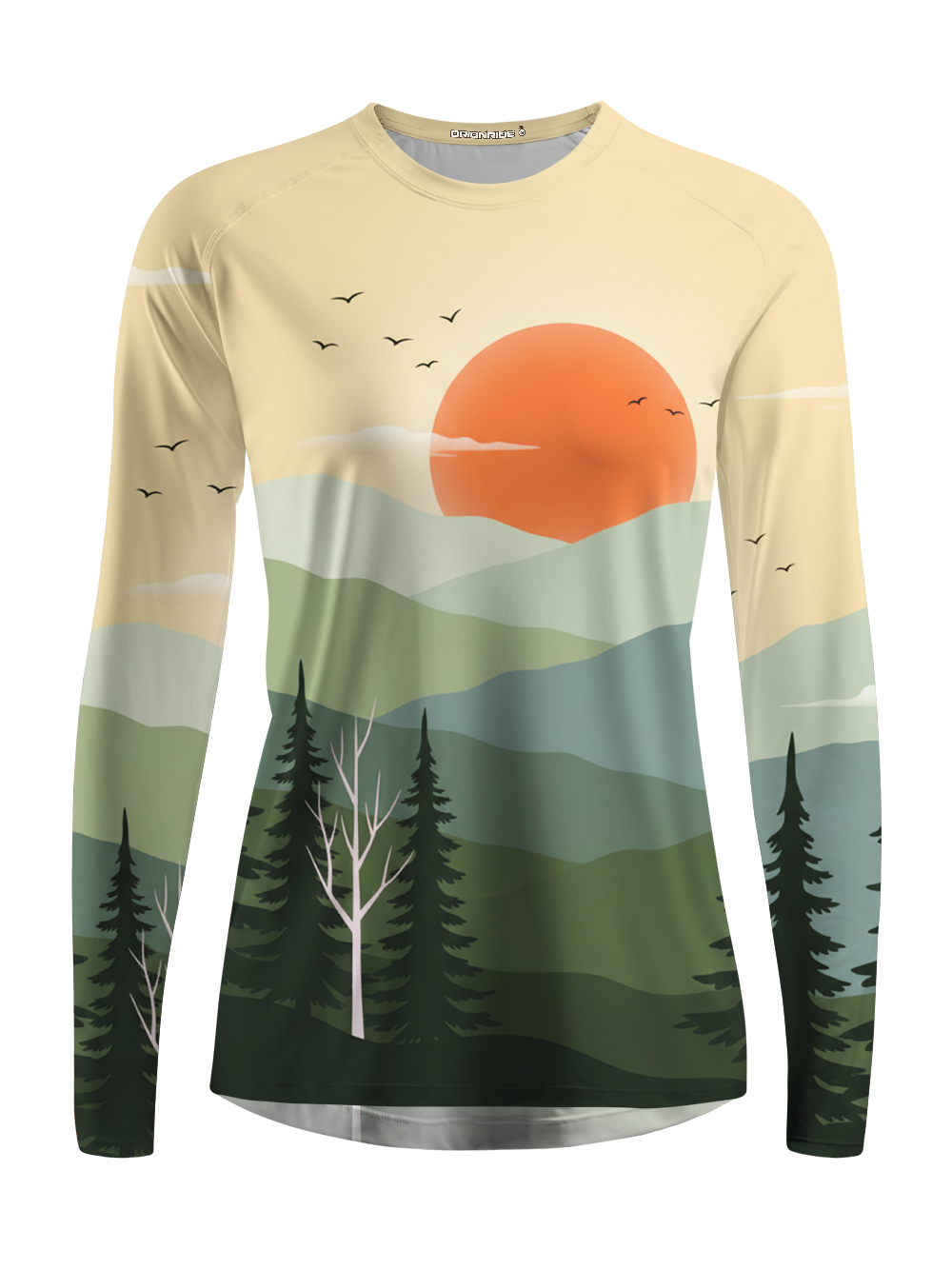 Orionride Mountain Sunset Women's Quick Dry Downhill Jersey