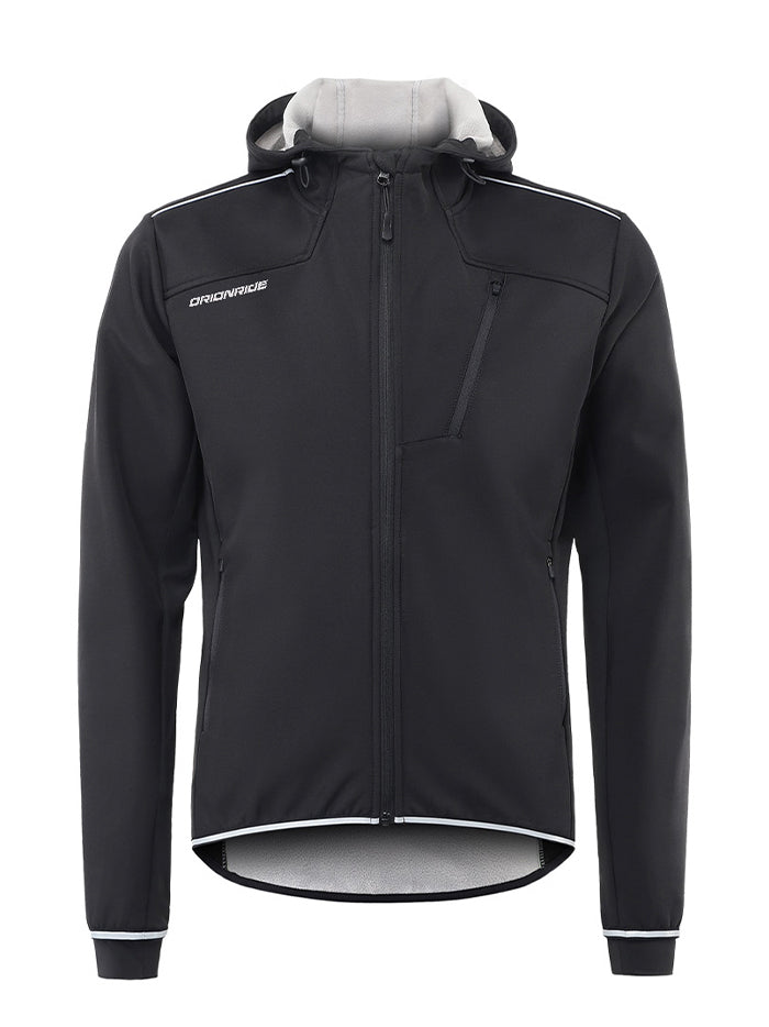 Orionride Cycling Jacket With Hood Mountain Bike Windbreaker Black