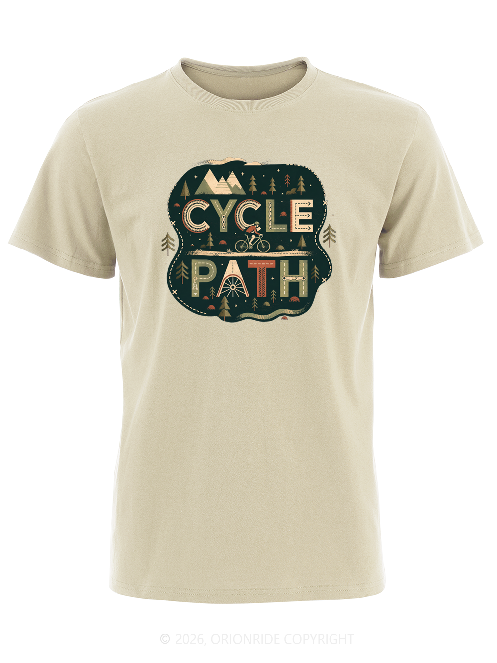 Orionride Word Cycle Path Short Sleeves Bike T-Shirt