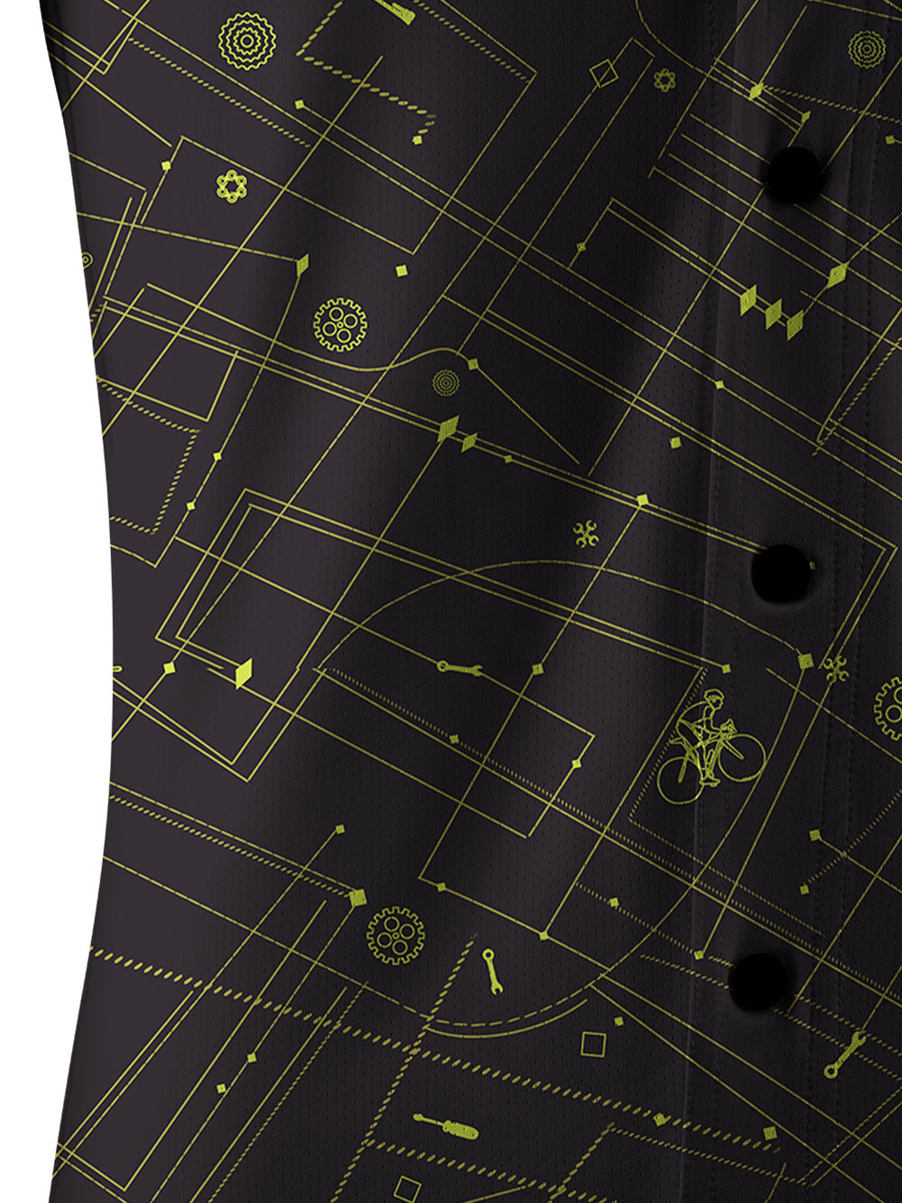 Orionride Golden Lines Men's Stretchy Breathable Long Sleeve Gravel Shirt