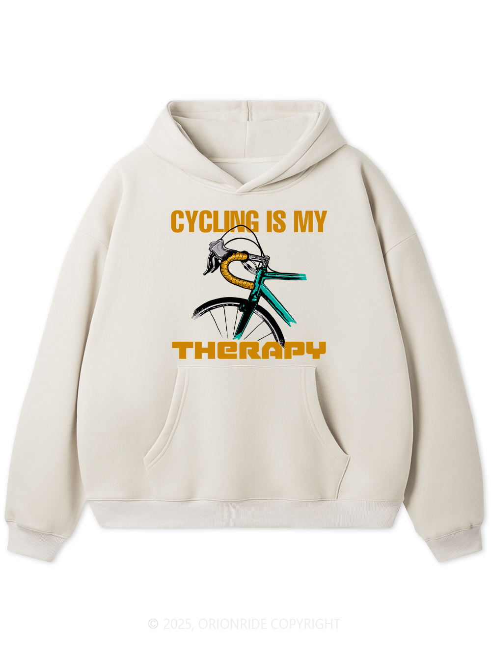 Orionride Cycling Is My Therapy Fleece Hoodie