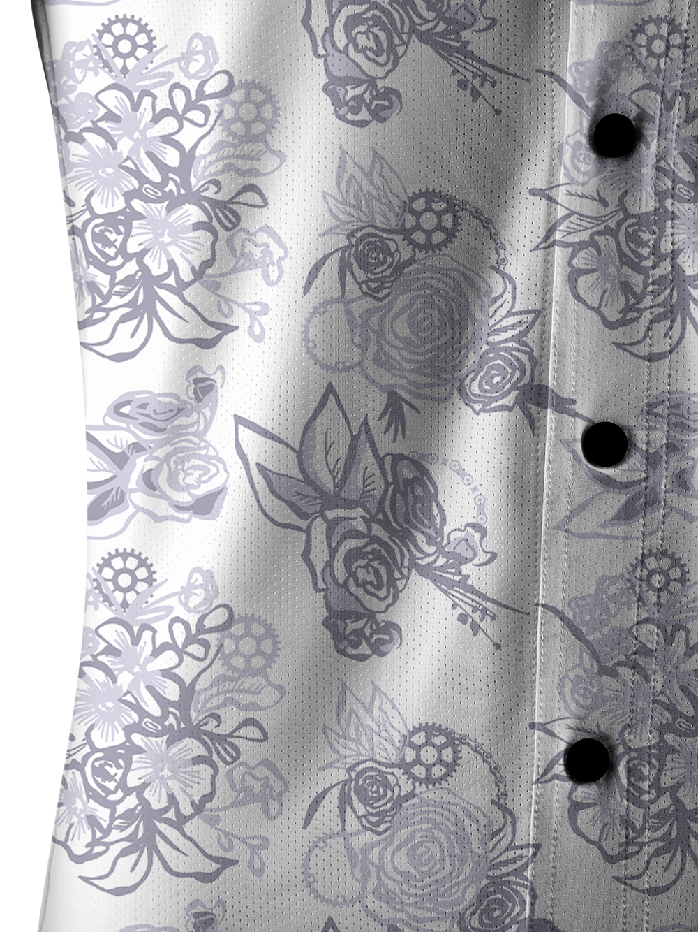 Orionride Simple Rose Men's Stretchy Breathable Long Sleeve Gravel Shirt