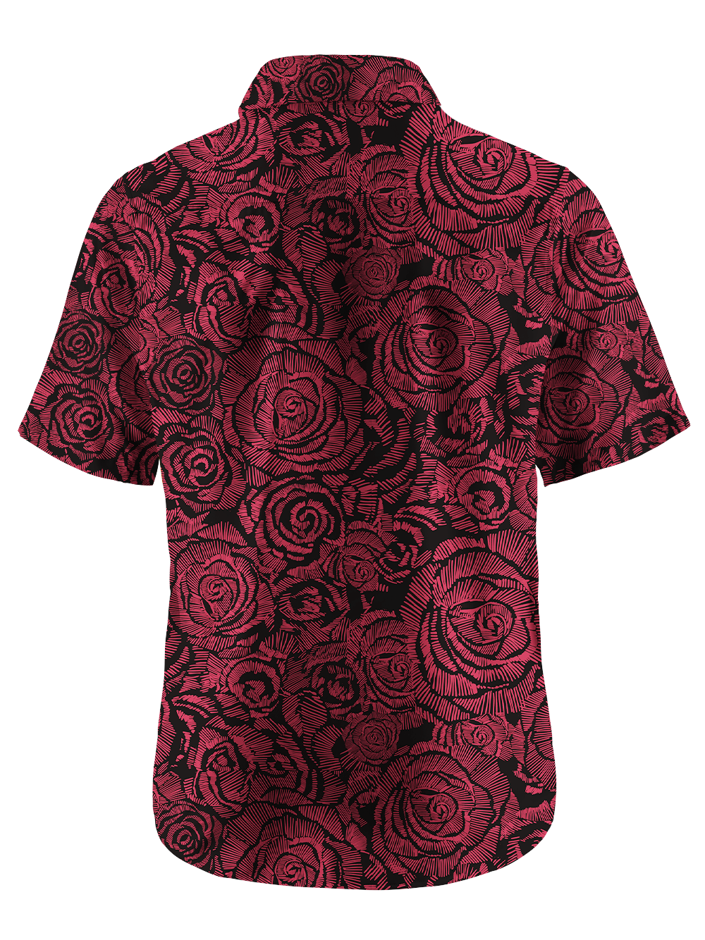 Orionride Rose Outline Zipper Pockets Ultra Lightweight Short Sleeves Gravel Shirt