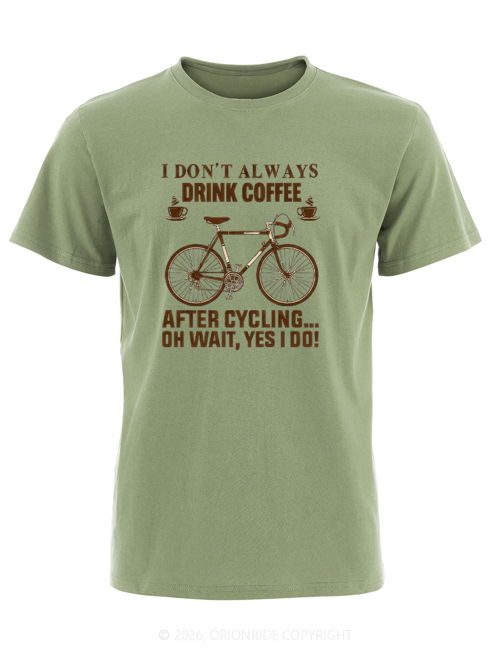 Orionride Drinking Coffee Short Sleeves Bike T-Shirt