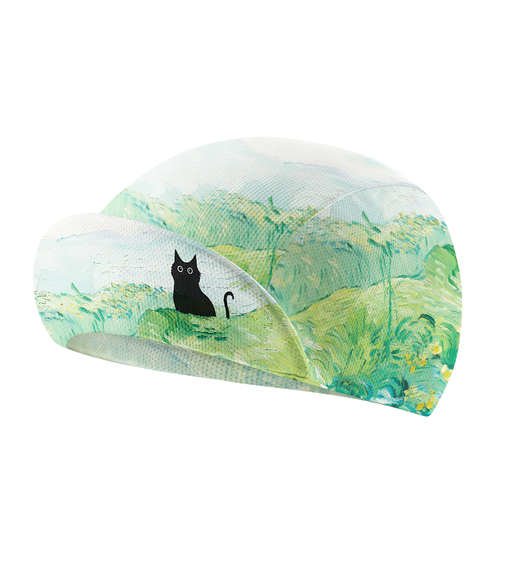 Orionride Oil Painting Black Cat Cycling Cap