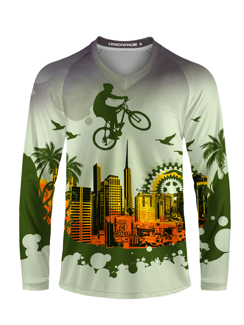 Orionride Flying Over The City Long Sleeve Downhill Jersey