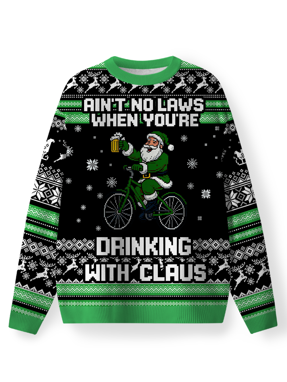 Orionride Drinking With Claus Men's Sweaters