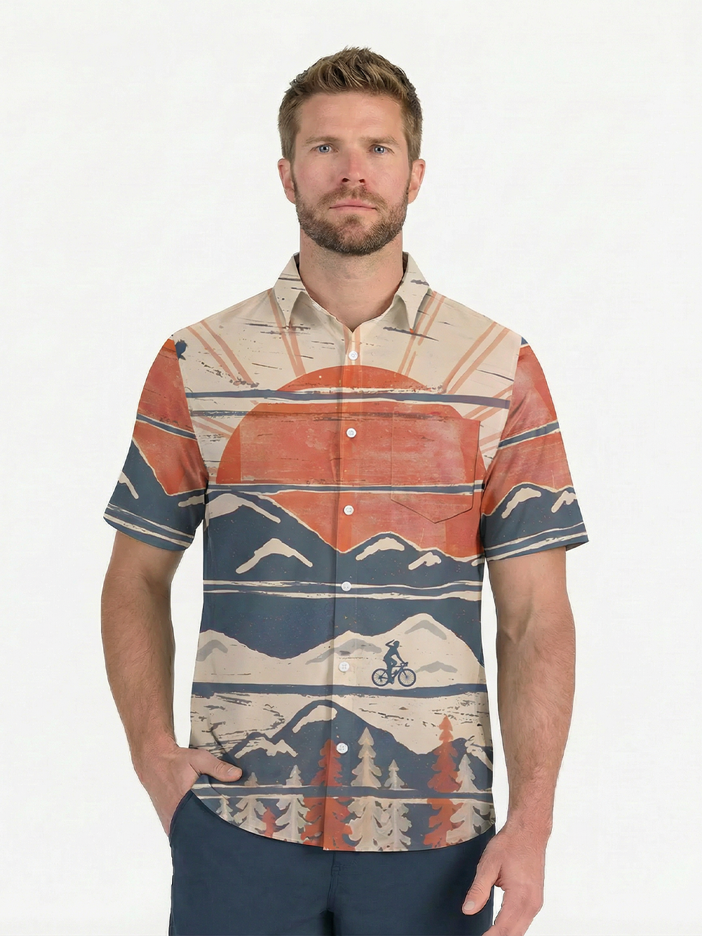 Orionride Short Sleeves Winter Pursuits Zipper Pockets Ultra Lightweight Gravel Shirt