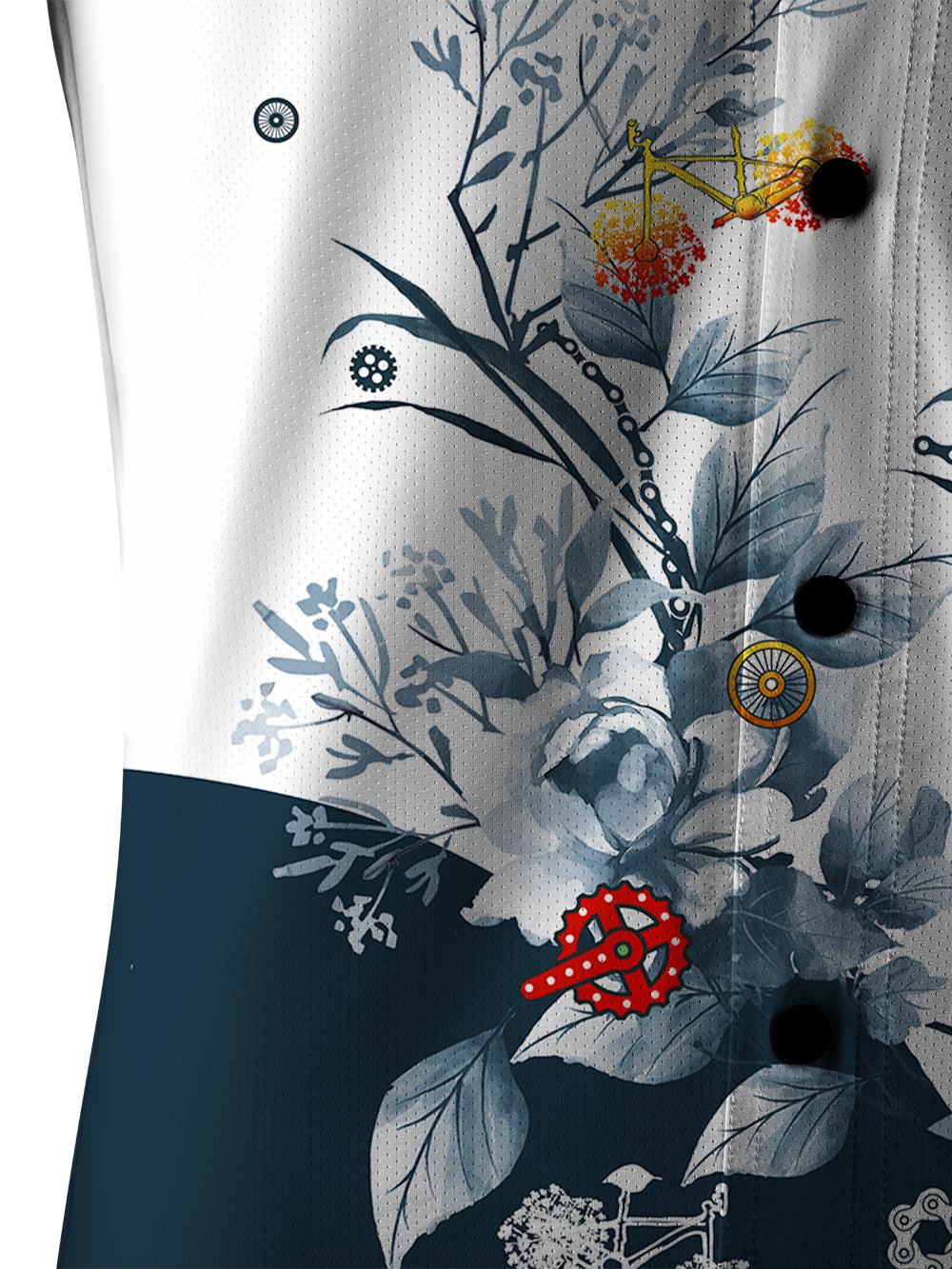 Orionride Ink Painting Men's Stretchy Breathable Long Sleeve Gravel Shirt